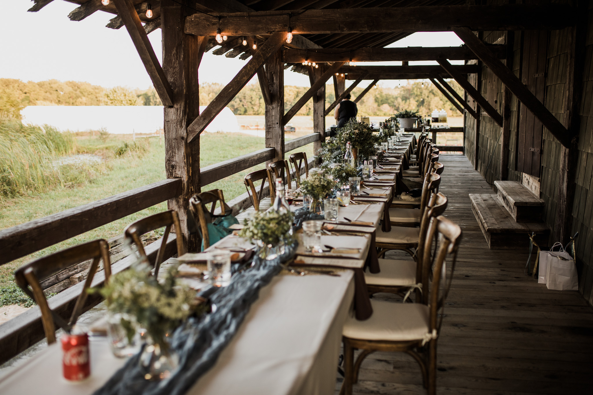 An intimate wedding tablescape during this Indiana fall wedding.