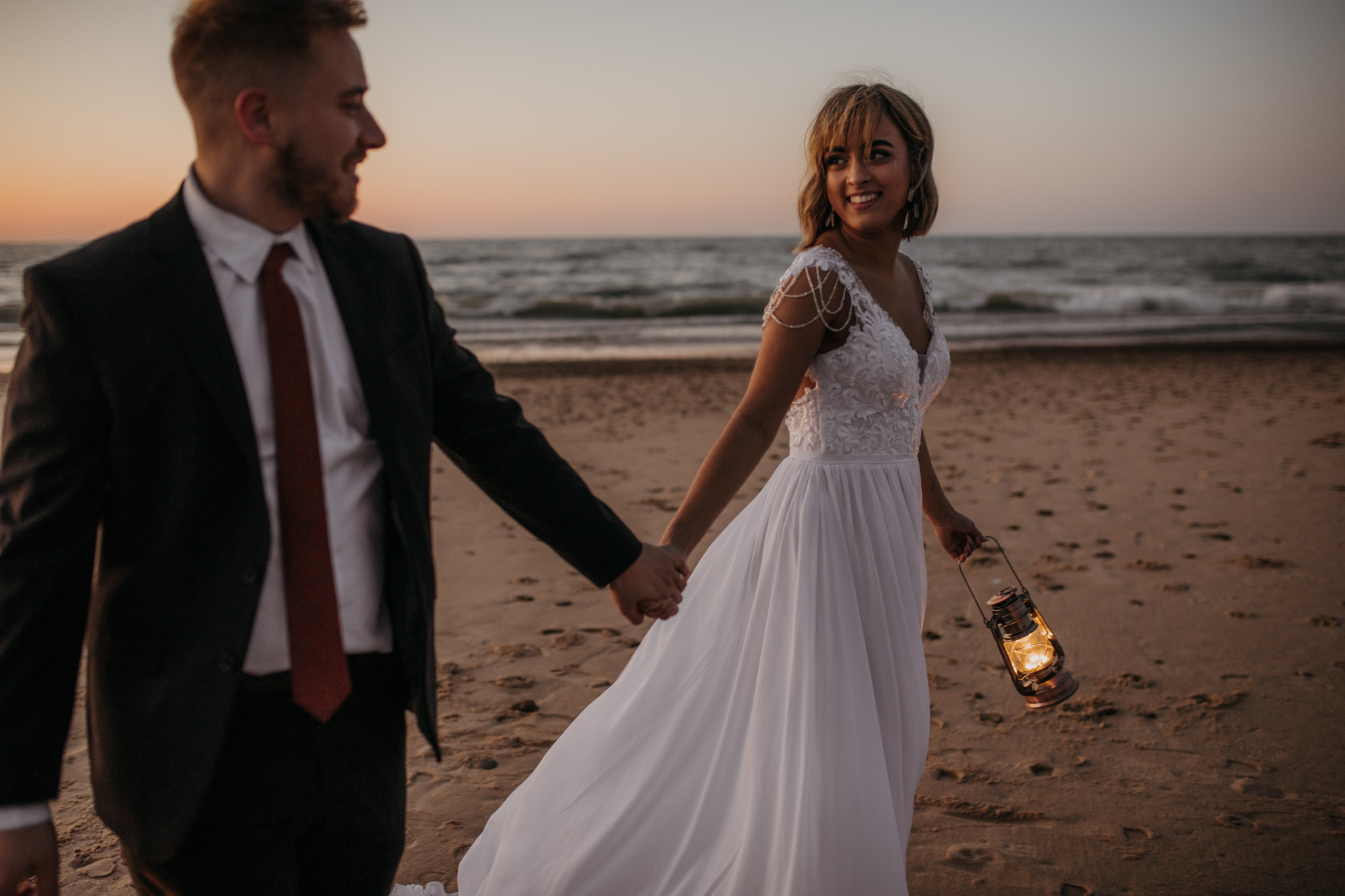 Sweet elopement portraits with lanterns