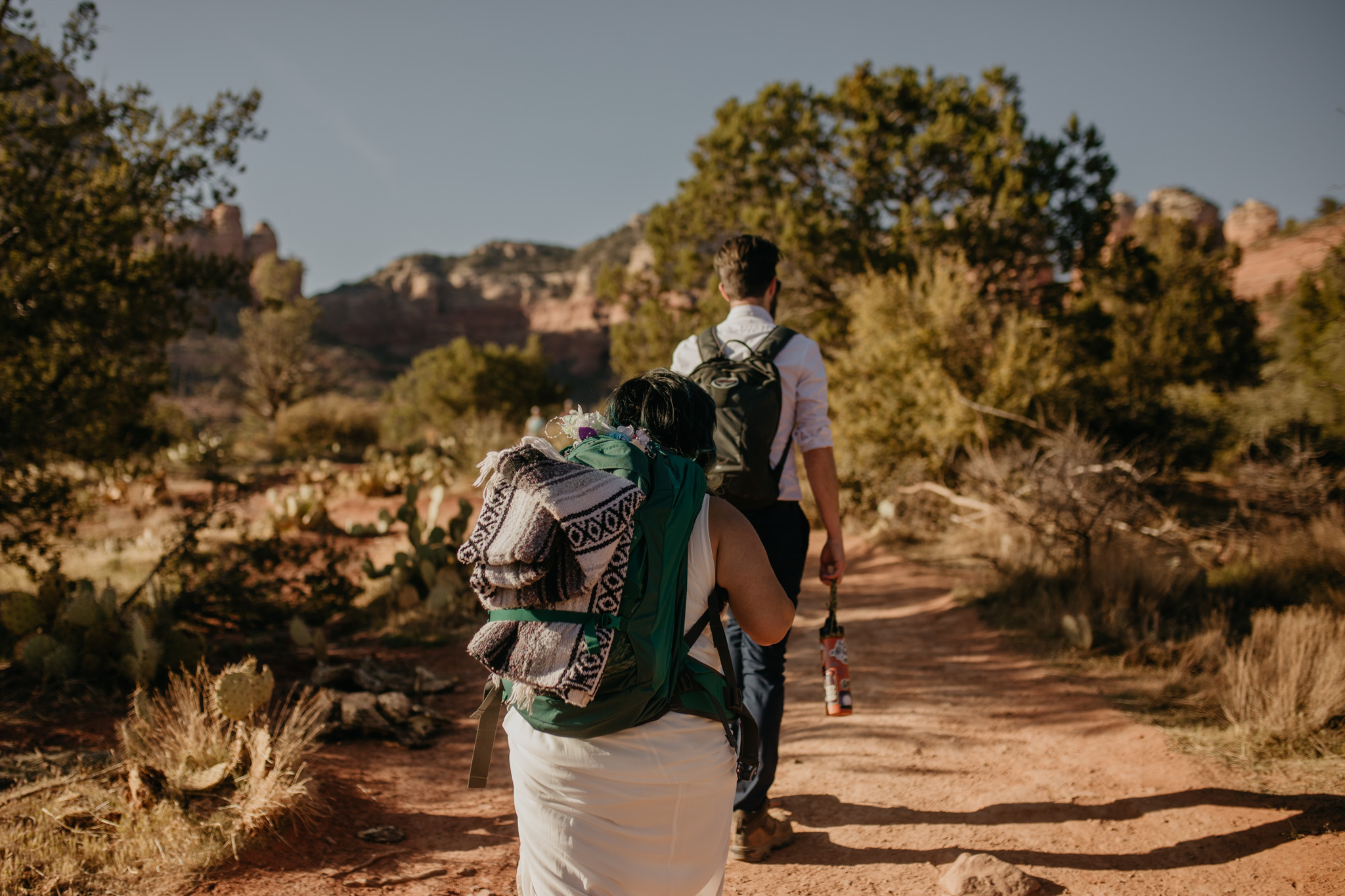 A Sedona Elopement - Hiking through the red rock mountains
