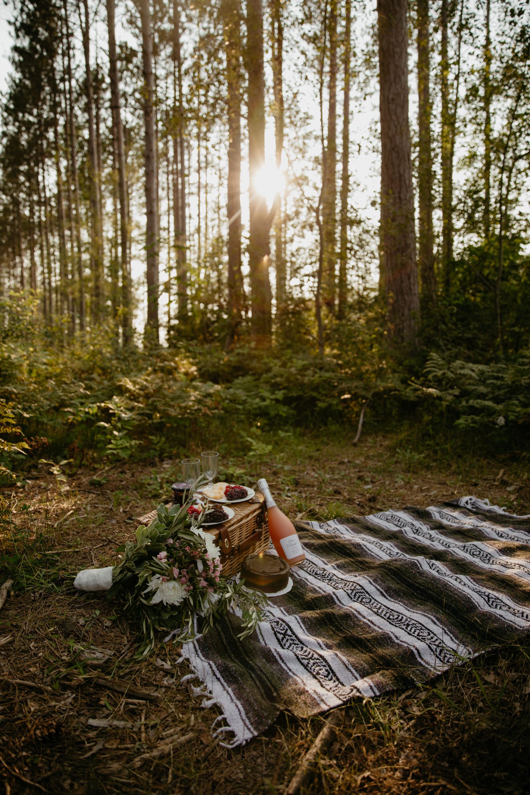 Picnic details // A Magical Manistee Forest Elopement in Michigan