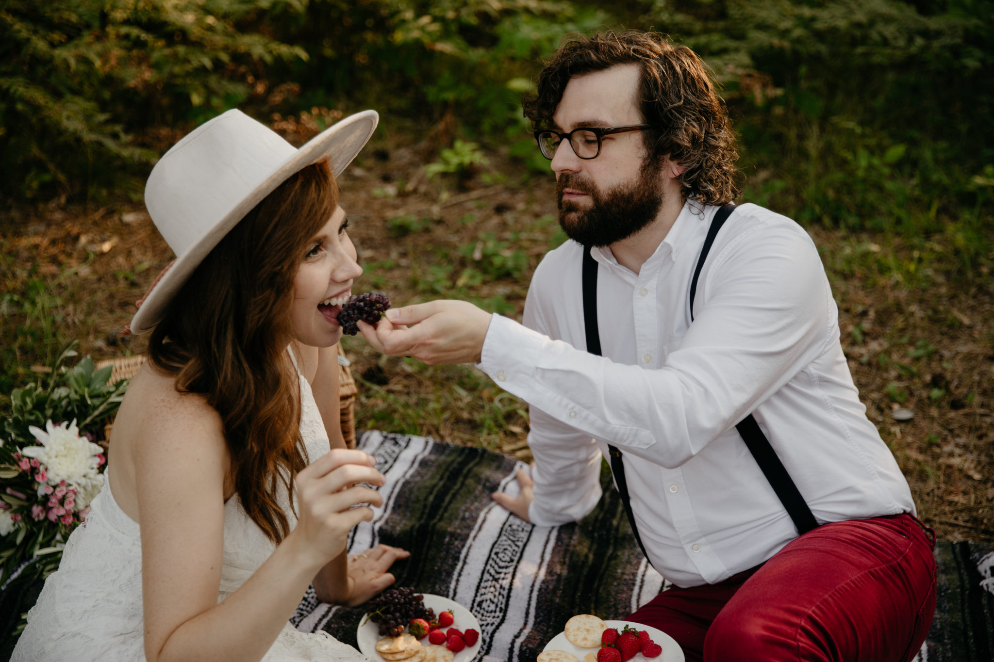 The prettiest forest picnic // Michigan elopement at Manistee Forest