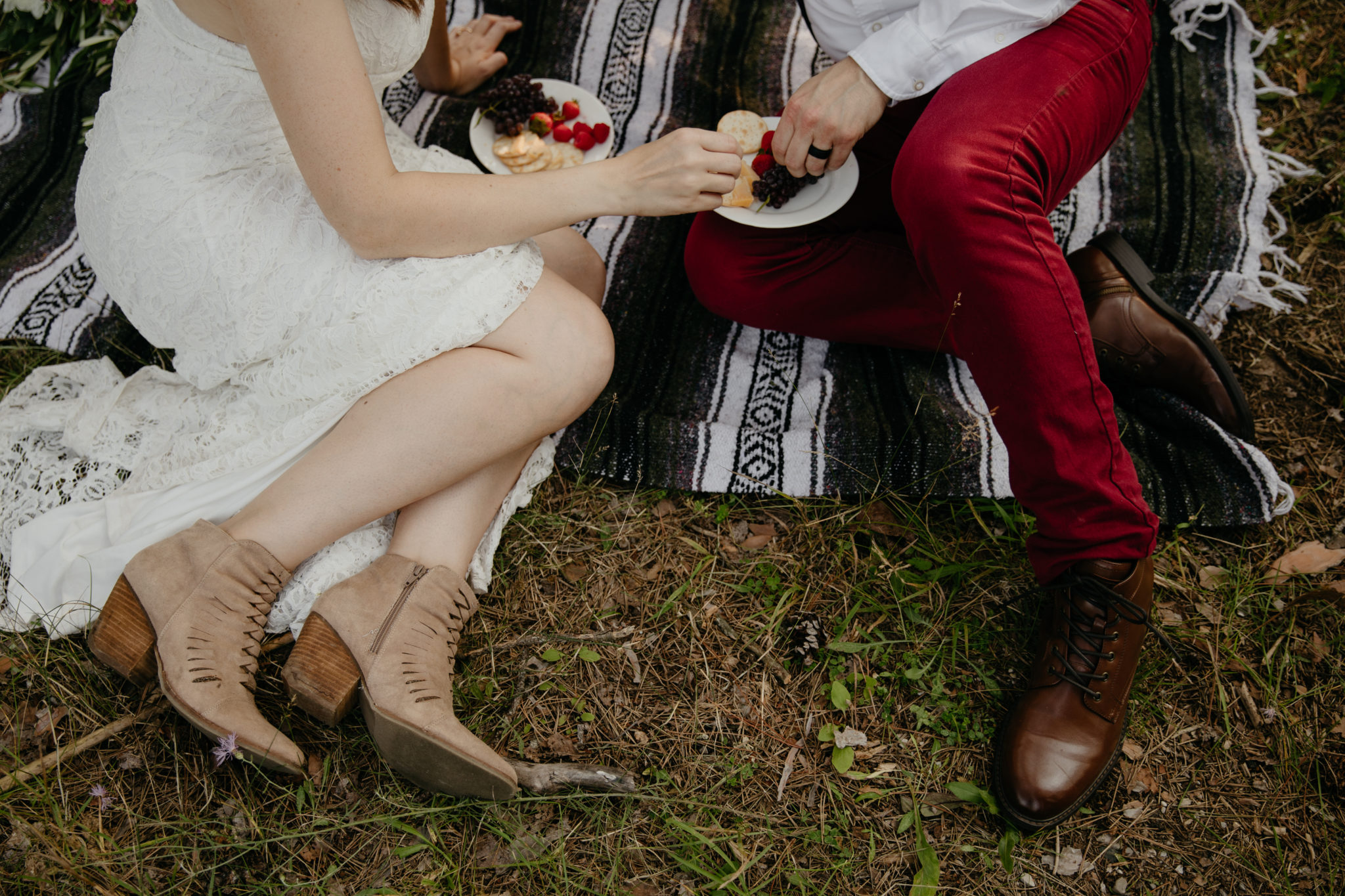 Elopement picnic details // Magical Manistee Forest, Michigan Elopement