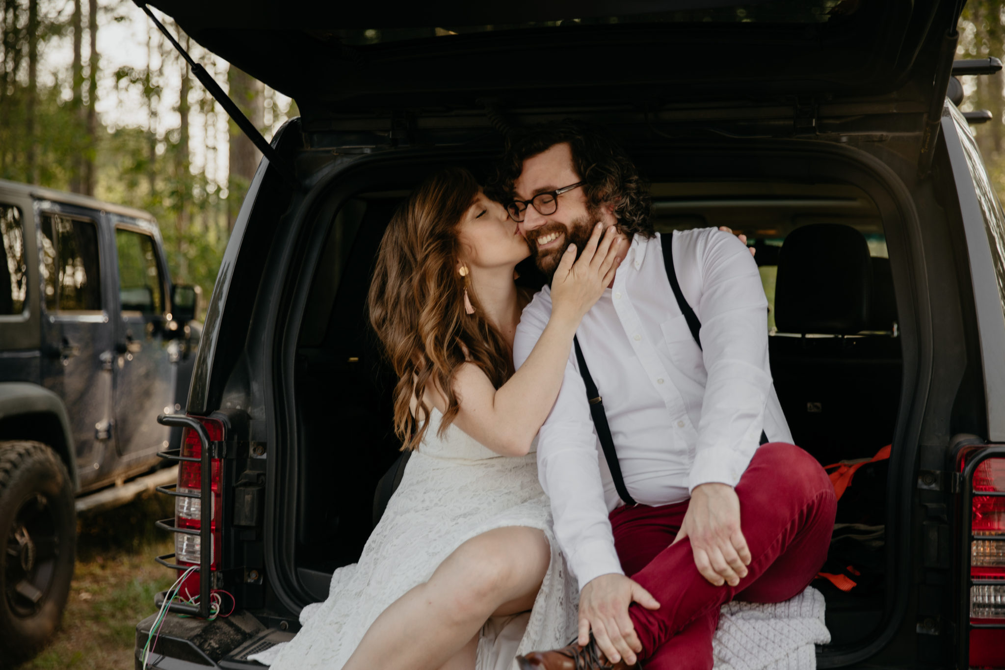 Getting ready photos for this gorgeous Manistee Forest elopement.