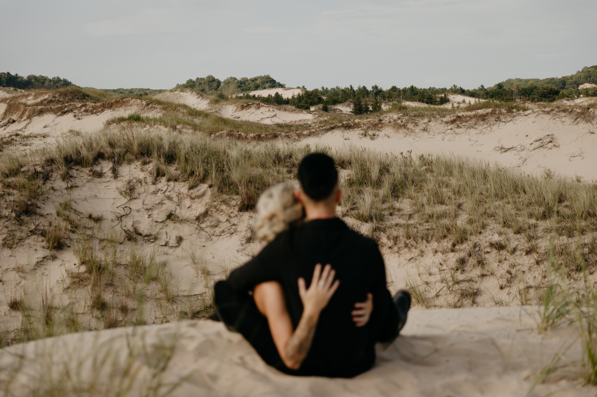 This epic Queer Lake Michigan Elopement has all the moody vibes