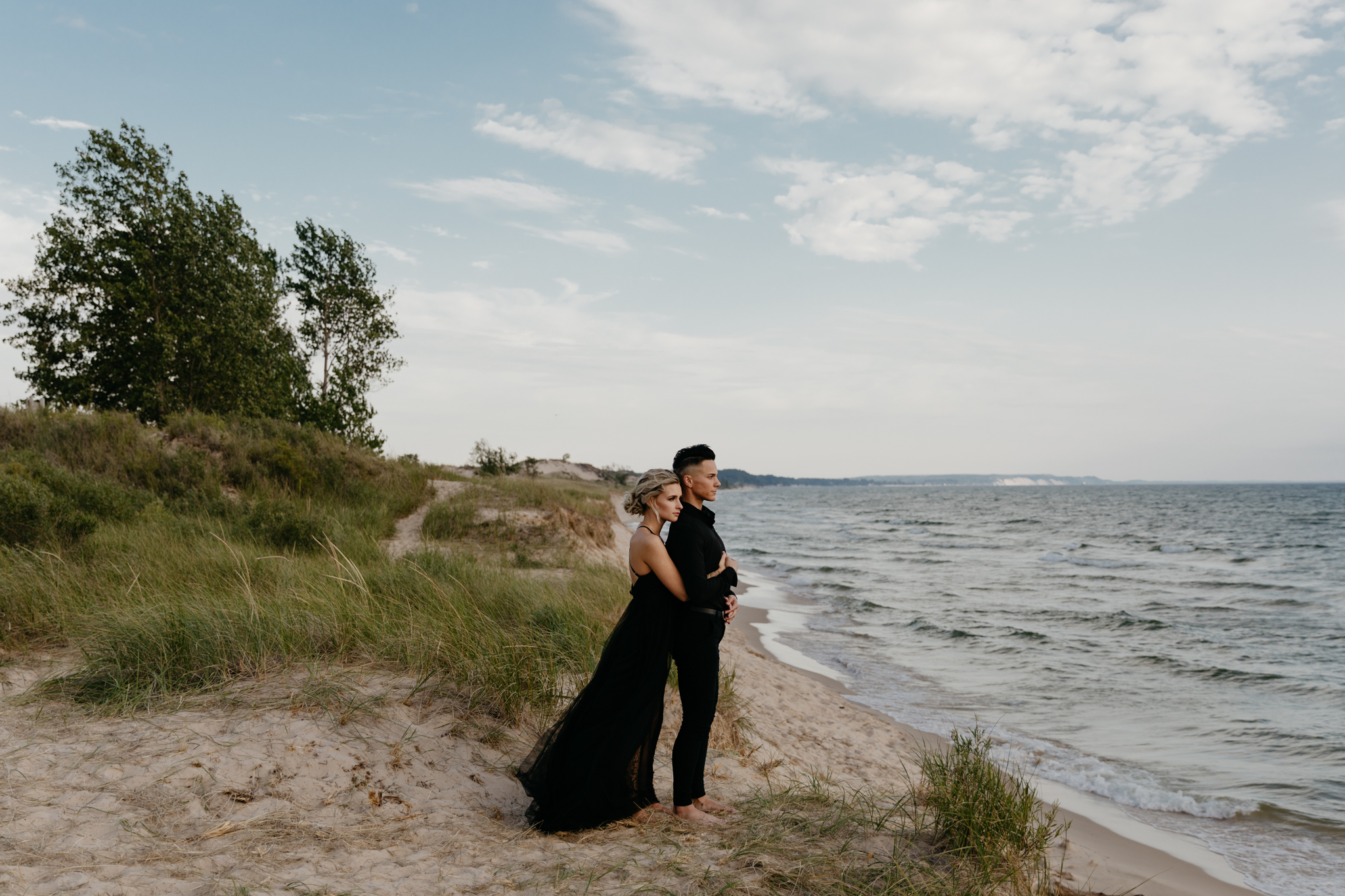 All the moody vibes with this LGBTQ Lake Michigan Elopement