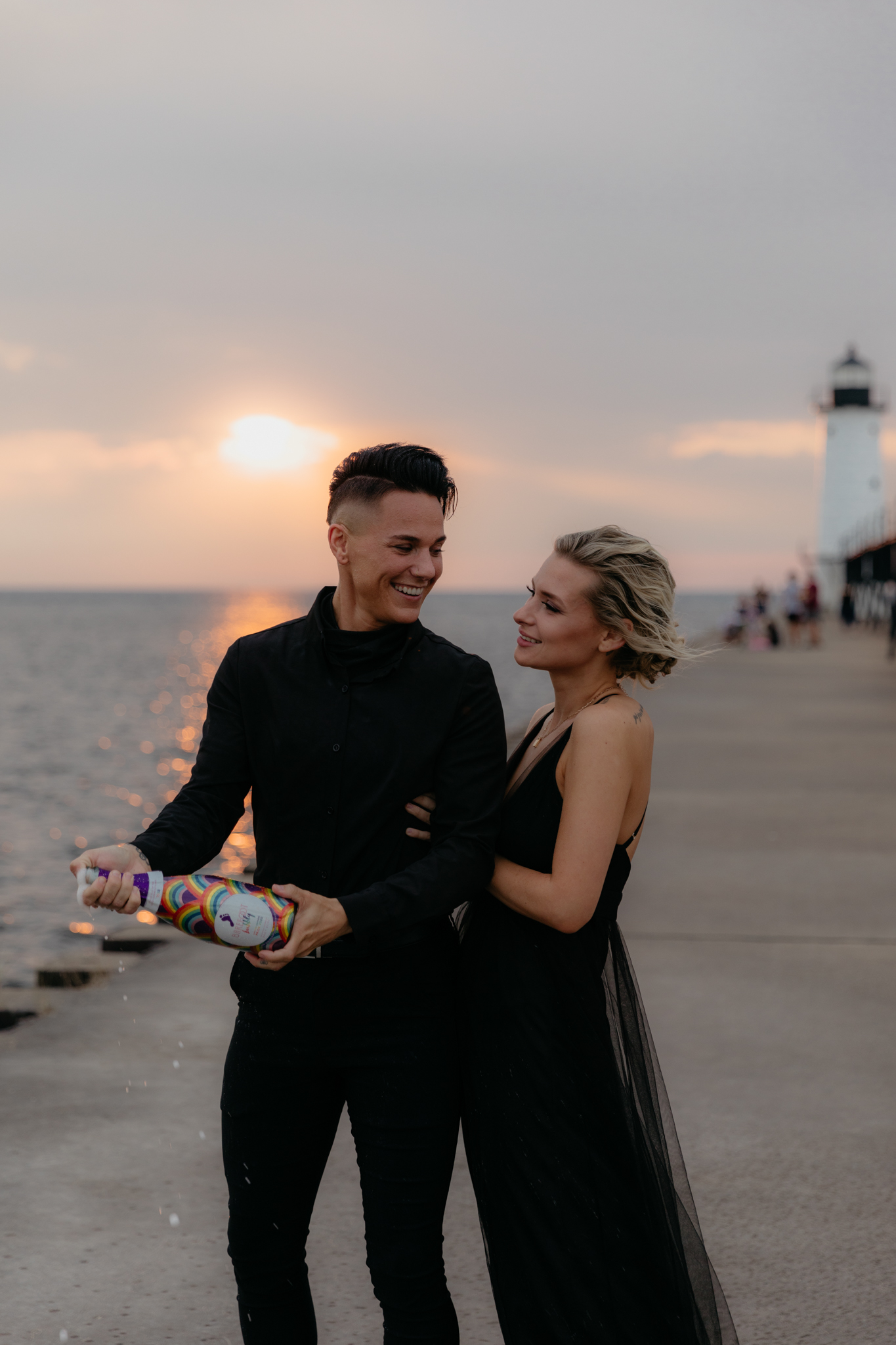 Check out this sweet LGBTQ elopement at Lake Michigan