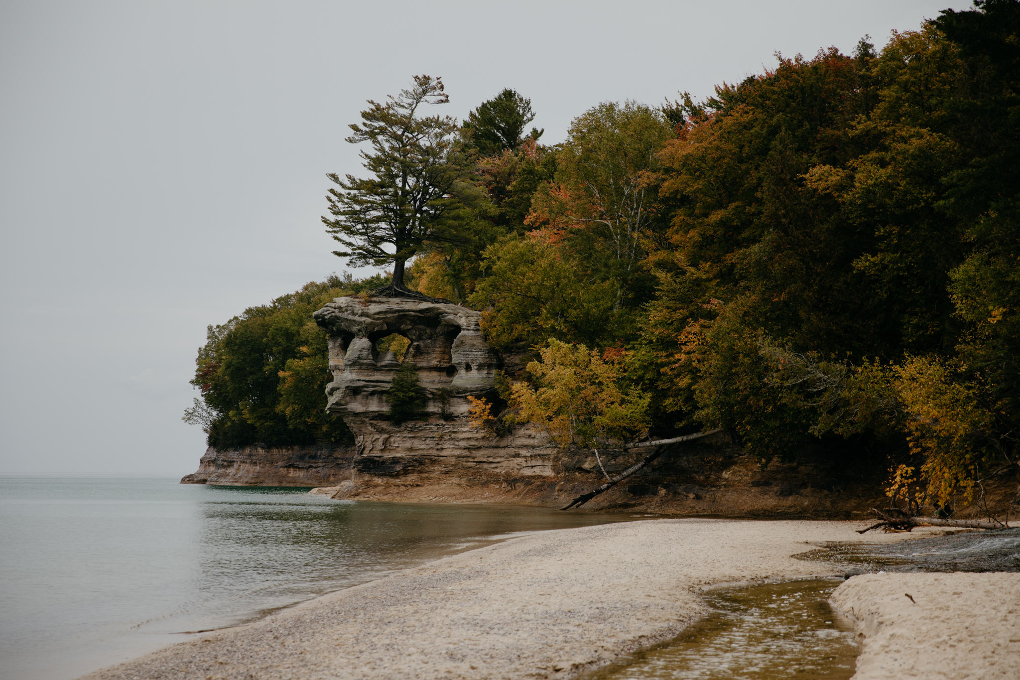 Chapel Rock at Pictured Rocks National Lakeshore in Michigan