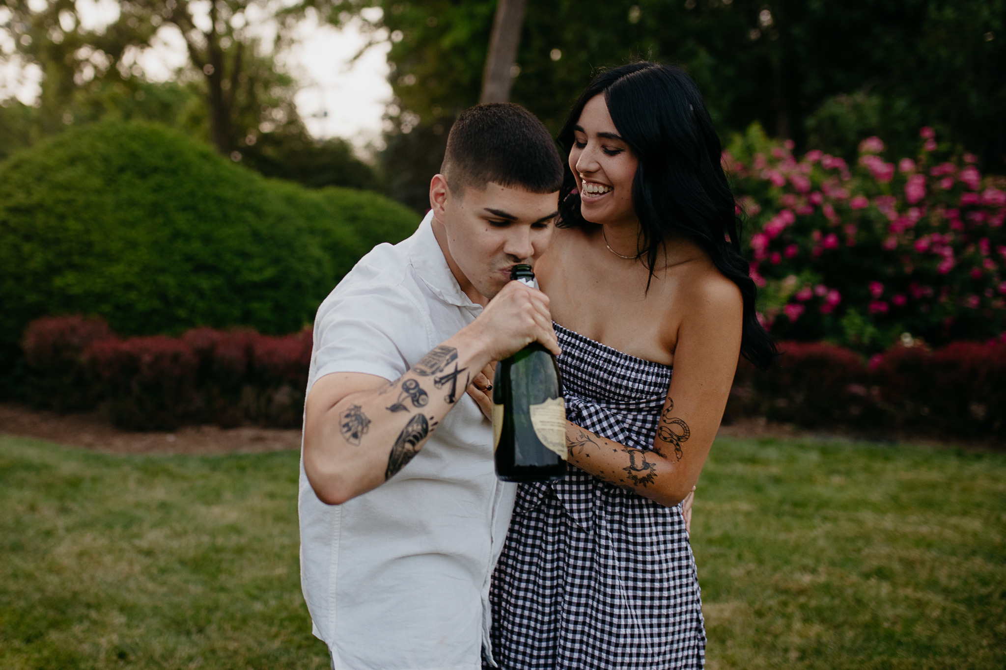 Lakeside Rose Gardens Engagement // Fort Wayne Wedding Photographer