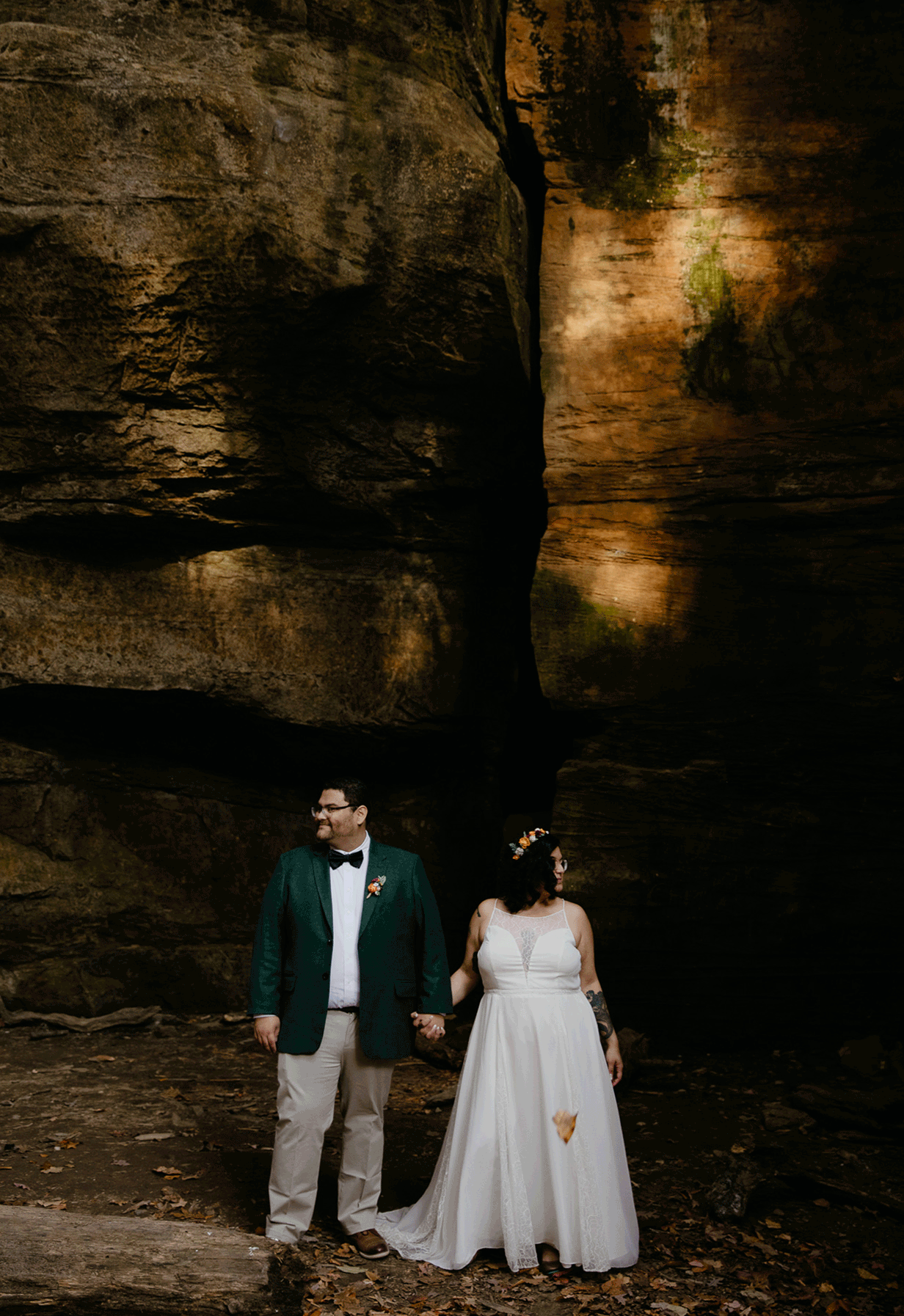 Ope! 7 Best Places to Elope in the Midwest - Turkey Run, Indiana Elopement in Fall