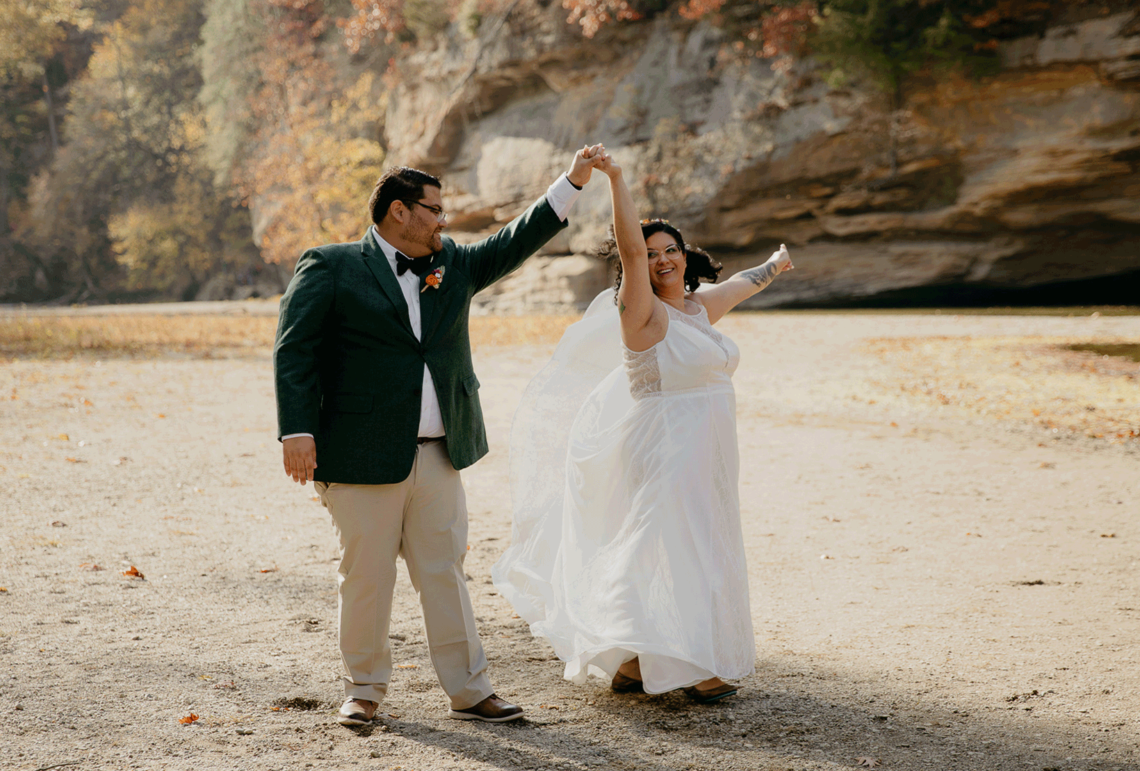 Ope! The 7 Best Places to Elope in the Midwest - Turkey Run, Indiana Elopement
