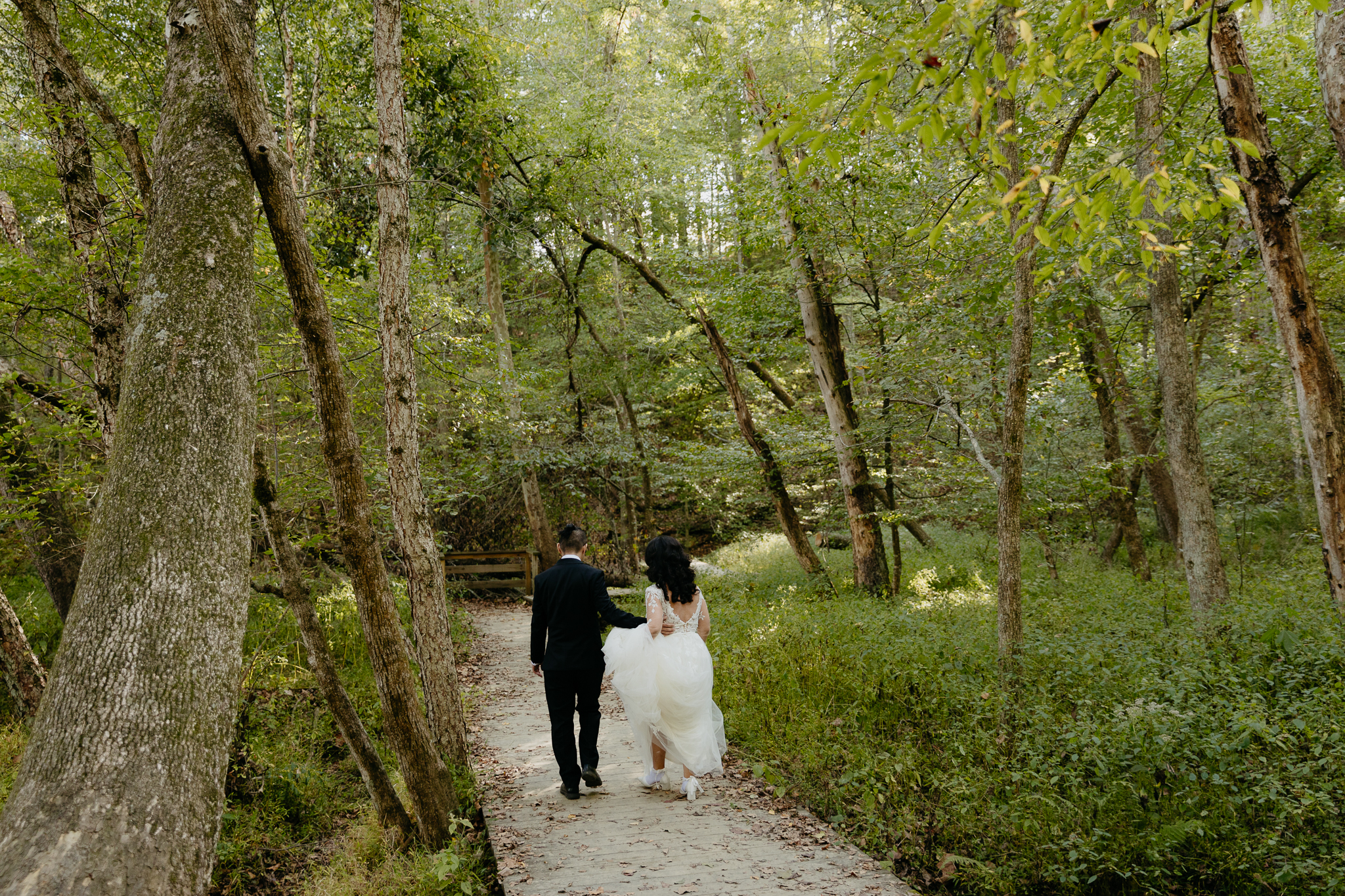 Indiana Brown County Elopement // Hiking through the woods