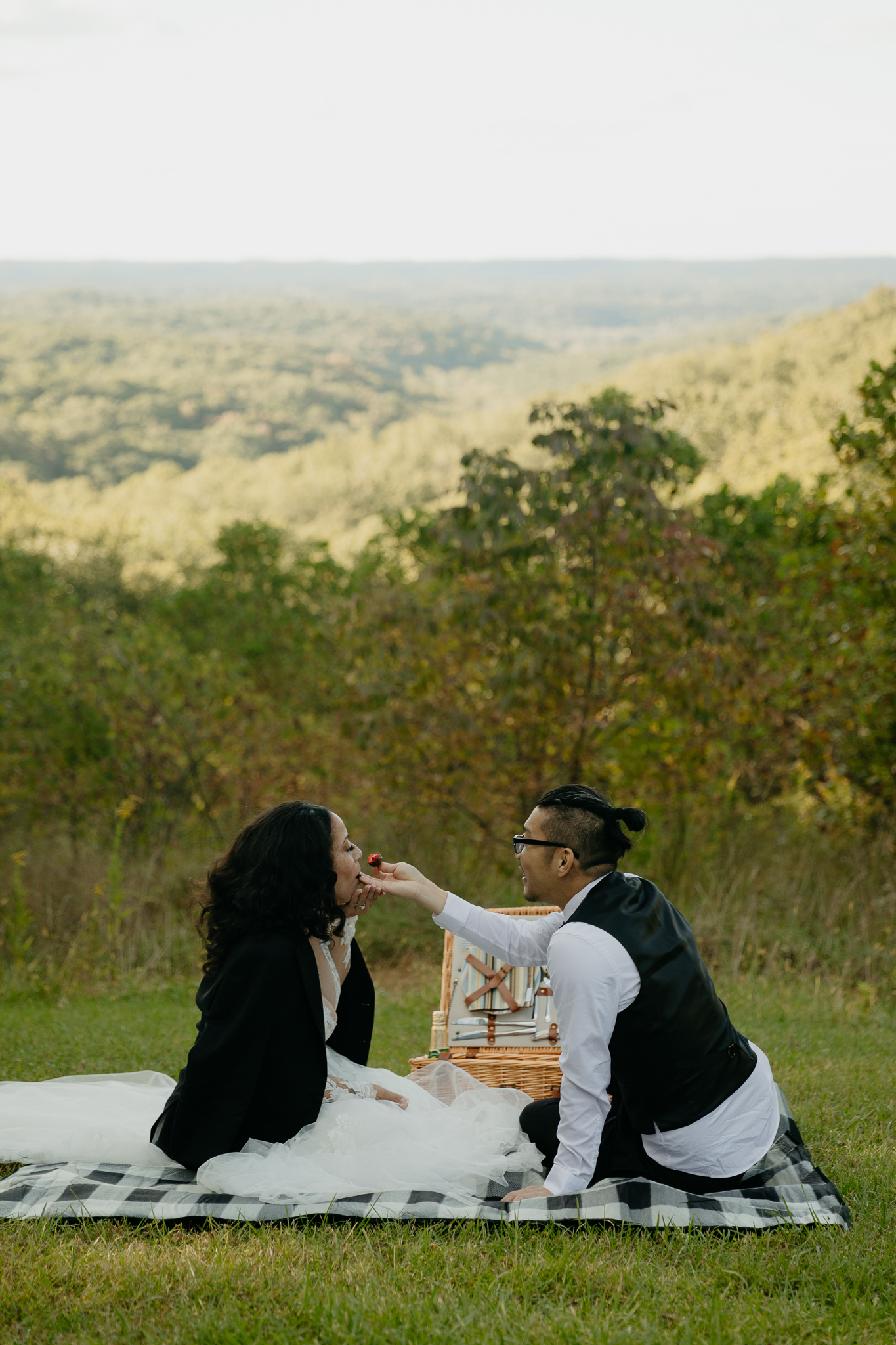 Indiana Brown County Elopement // Vista Picnic at Golden Hour