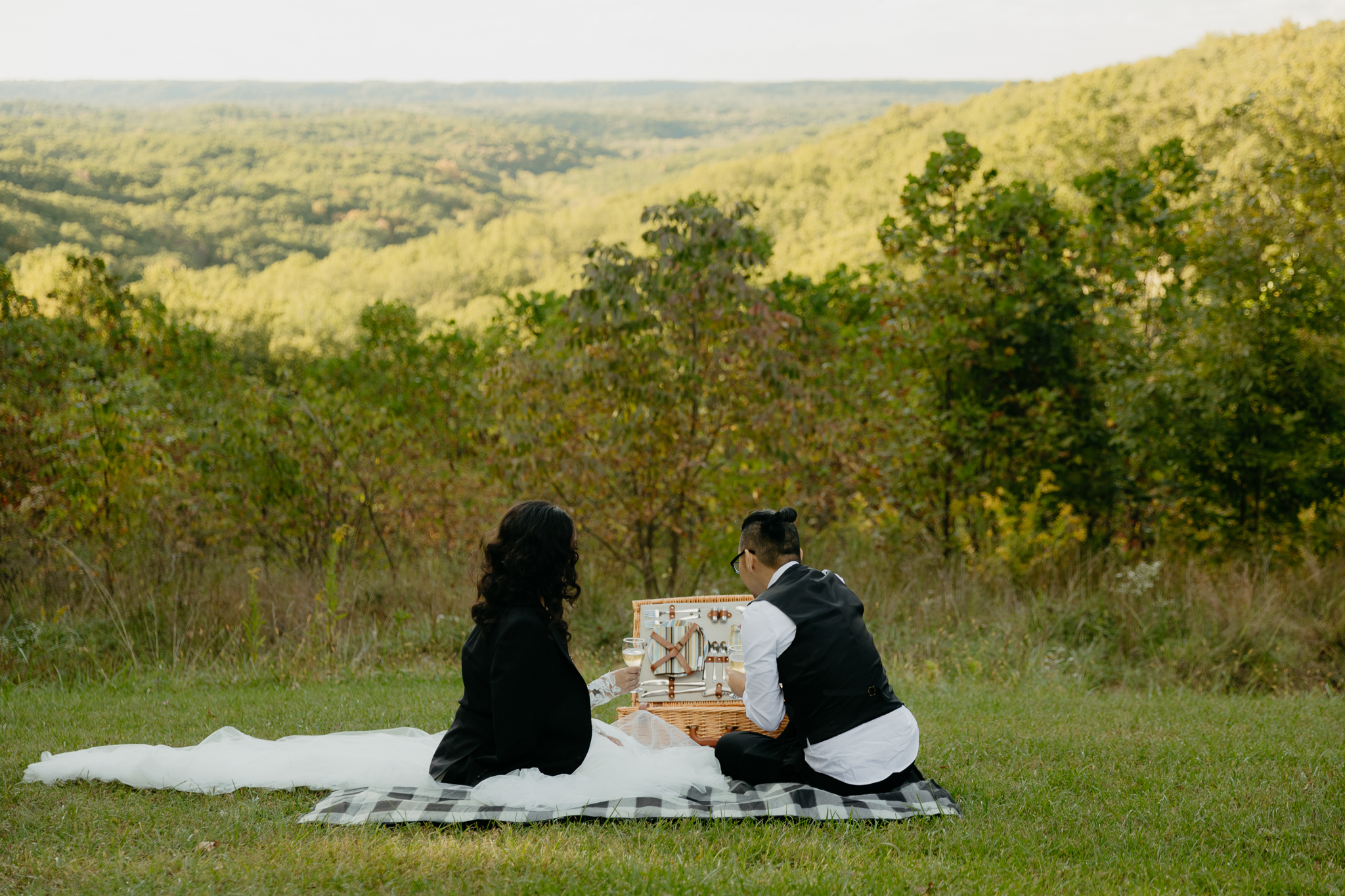 Indiana Brown County Elopement // Vista Picnic at Golden Hour