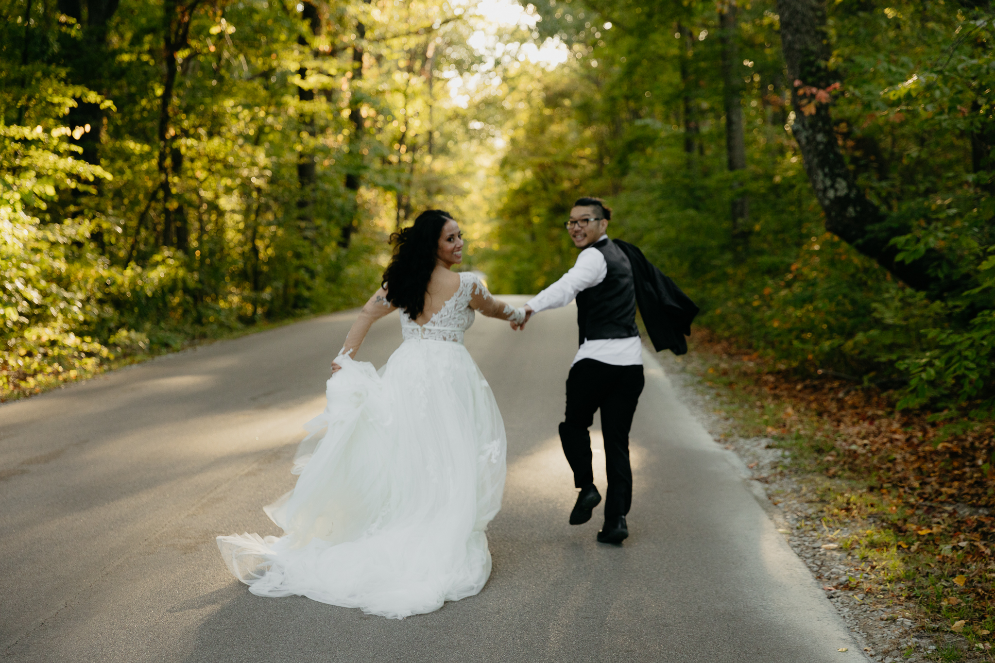 Indiana Brown County Elopement // Dreamy Golden Hour Forest Portraits