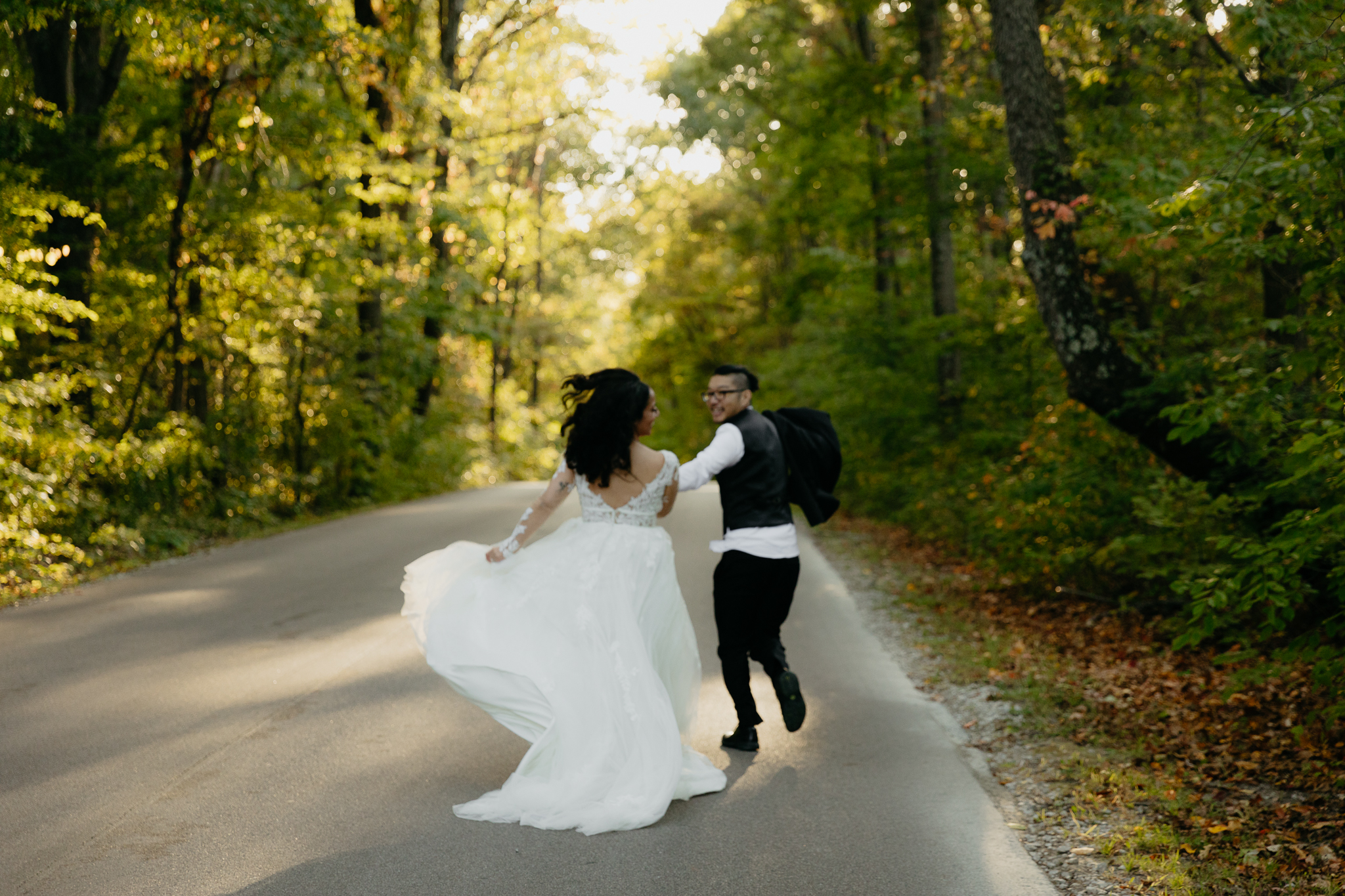 Indiana Brown County Elopement // Dreamy Golden Hour Forest Portraits