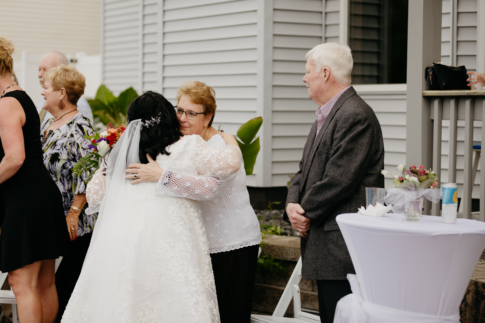 Fort Wayne Indiana Backyard wedding ceremony