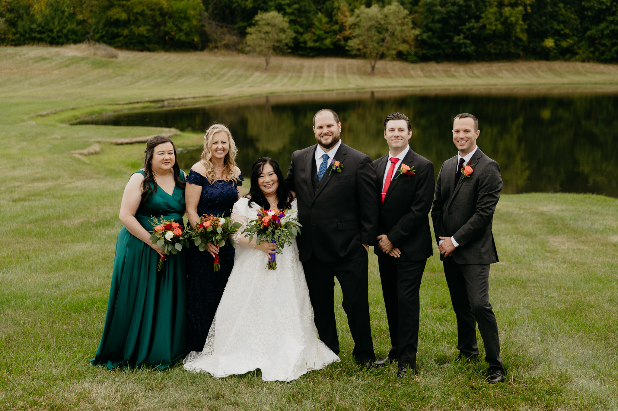 Fort Wayne Backyard Wedding in Indiana || Fall Wedding Party Photos