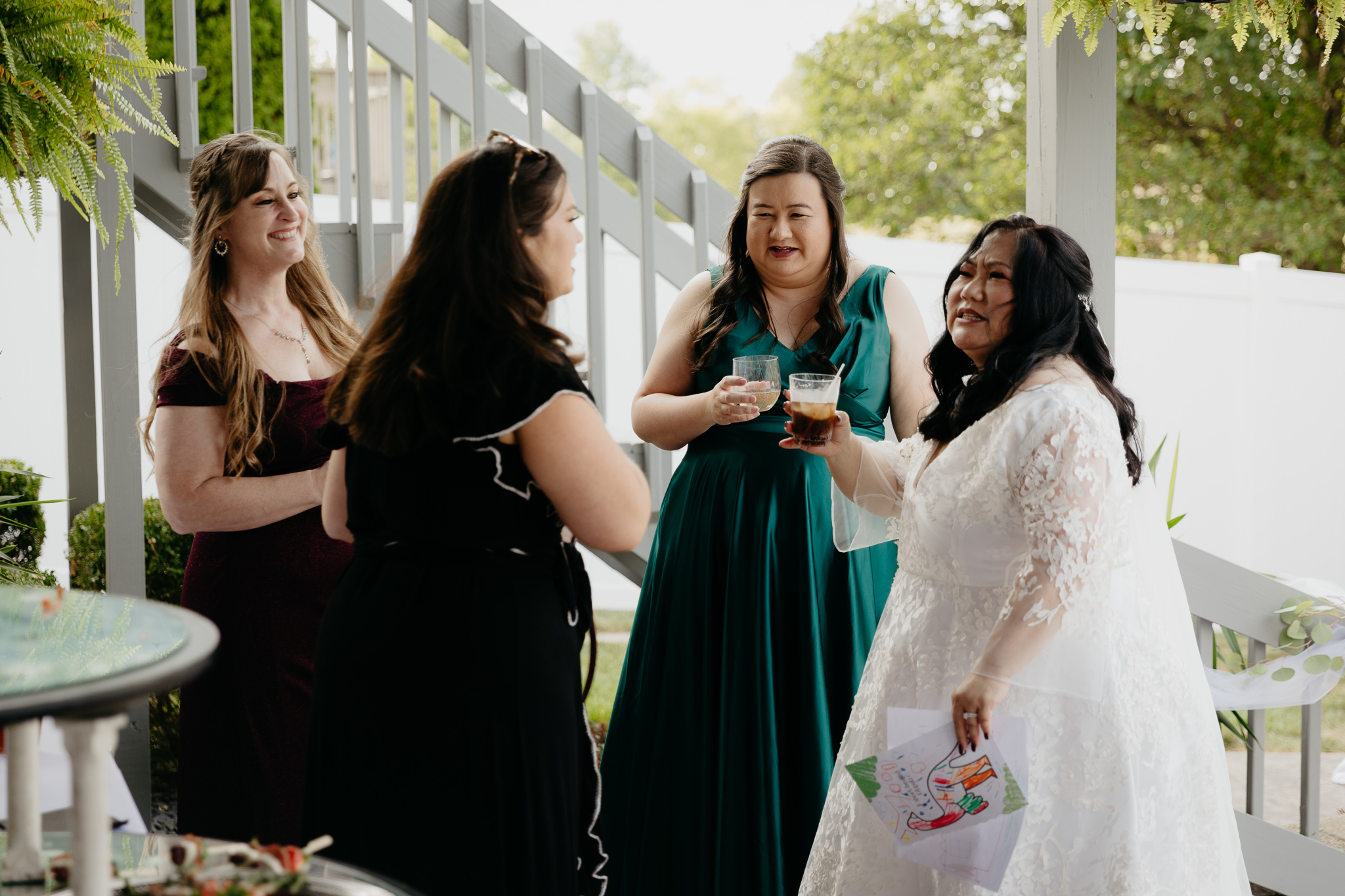 Fort Wayne Indiana Backyard Wedding || Cocktail Hour