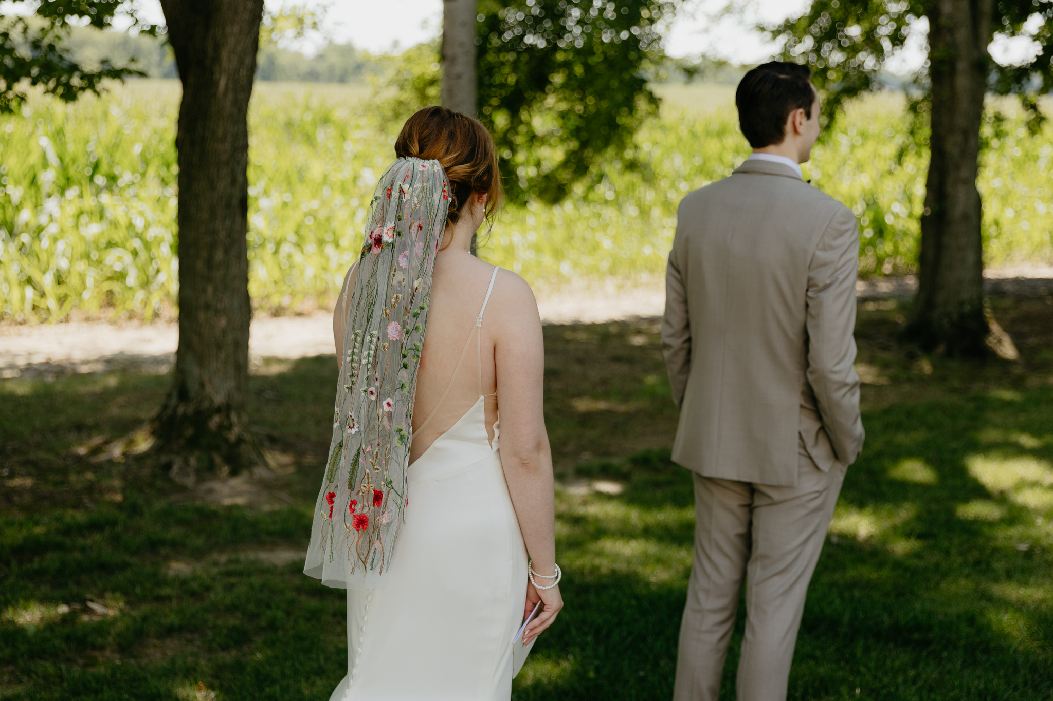 Intimate Indiana Outdoor Wedding // First Look