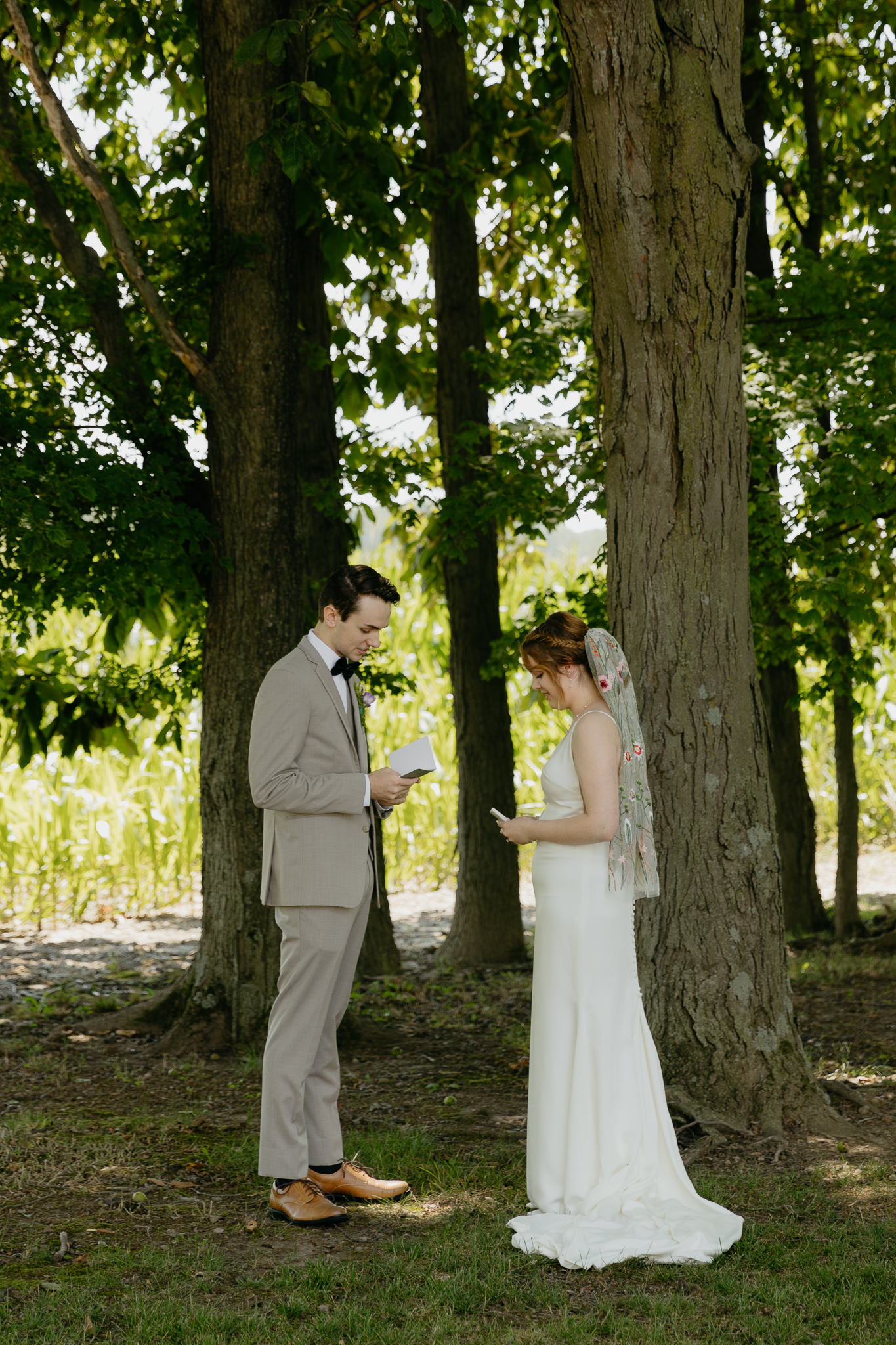 Intimate Indiana Outdoor Wedding // Private Vows
