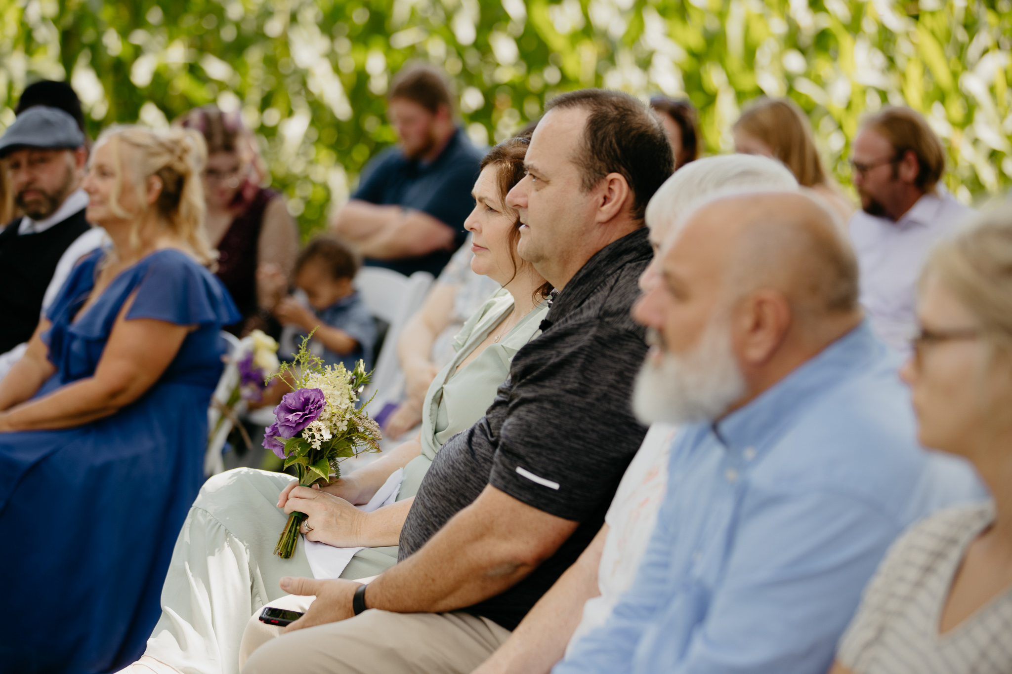 Intimate Indiana Outdoor Wedding in Summer // Ceremony among the trees