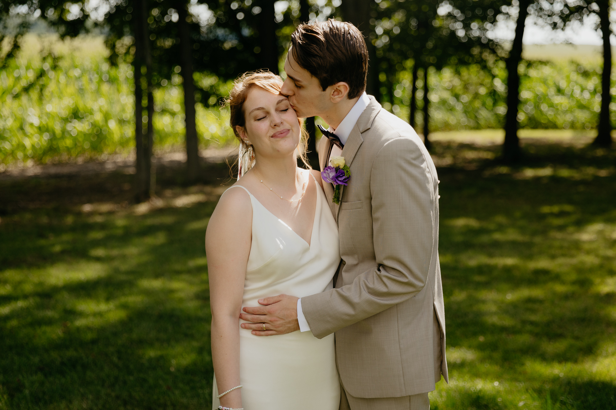Intimate Indiana Outdoor Wedding // Summer Wedding Portraits
