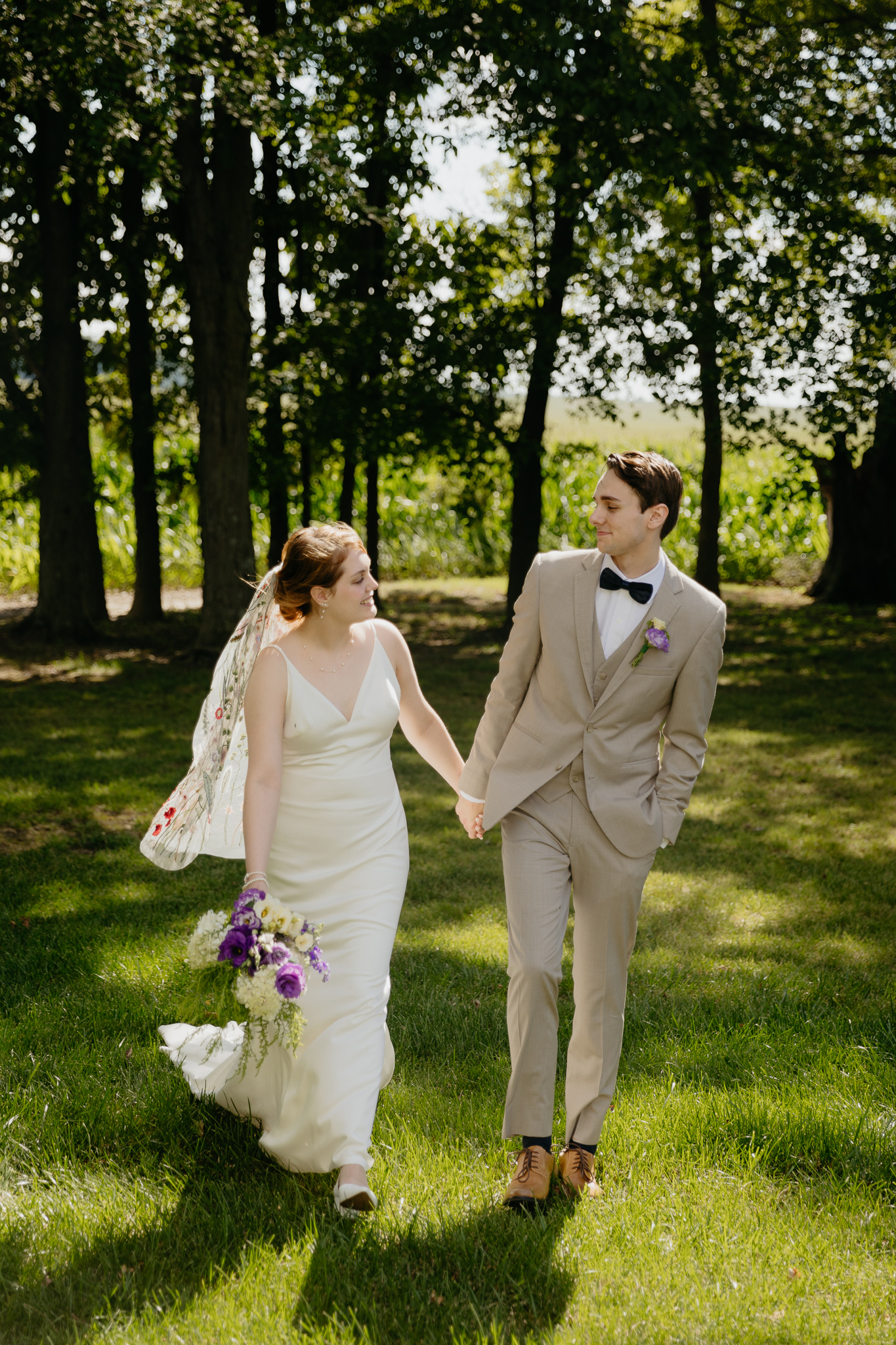 Intimate Indiana Outdoor Wedding // Summer Wedding Portraits