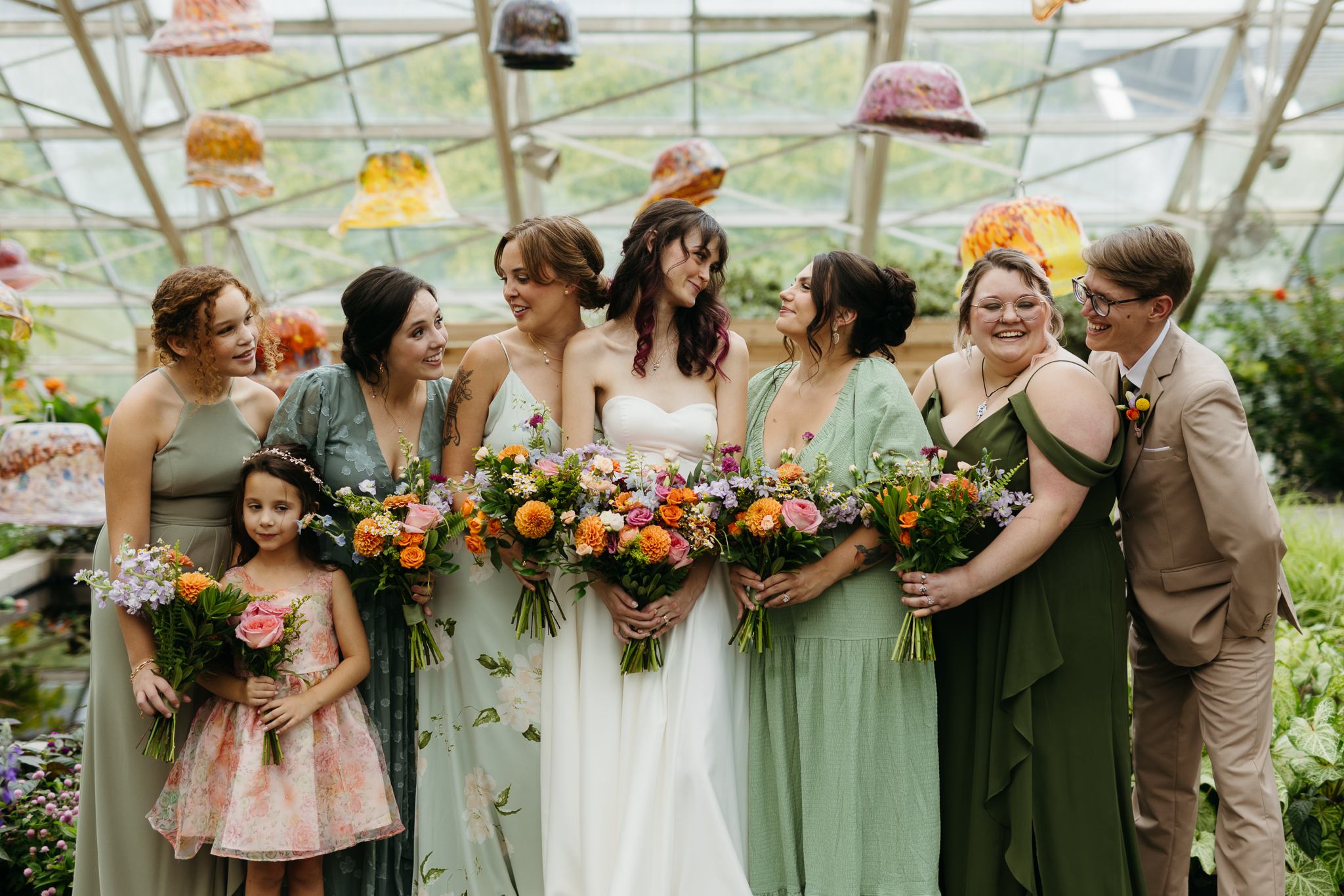 The Prettiest Fort Wayne Botanical Gardens Wedding at Foellinger-Freimann Botanical Conservatory