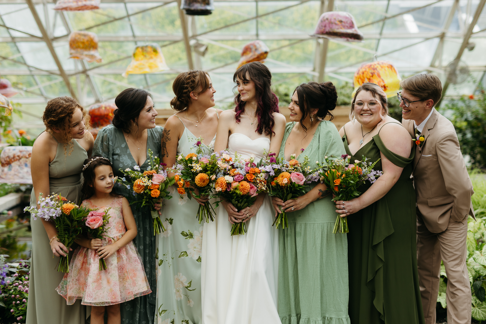 The Prettiest Fort Wayne Botanical Gardens Wedding at Foellinger-Freimann Botanical Conservatory