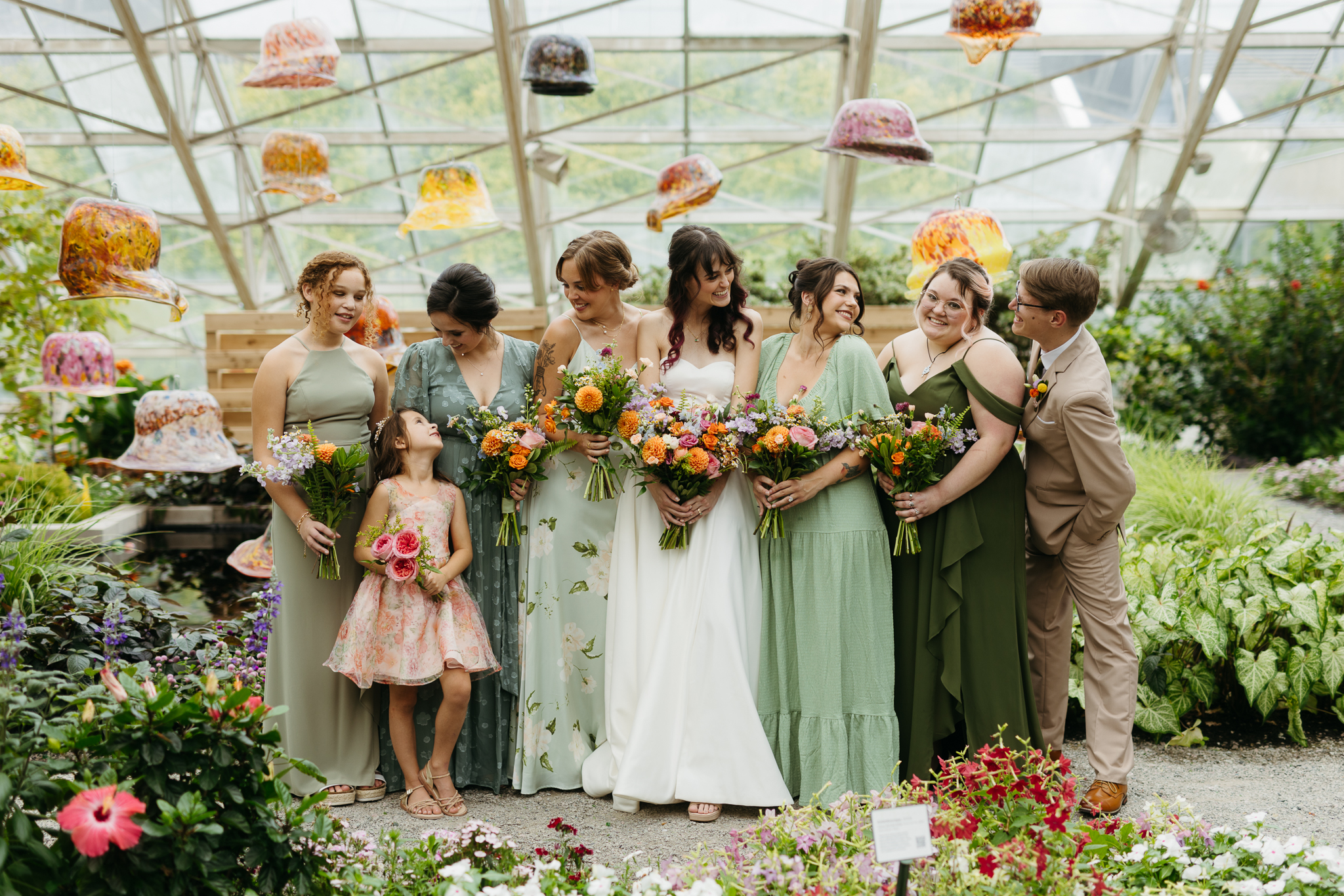 The Prettiest Fort Wayne Botanical Gardens Wedding at Foellinger-Freimann Botanical Conservatory