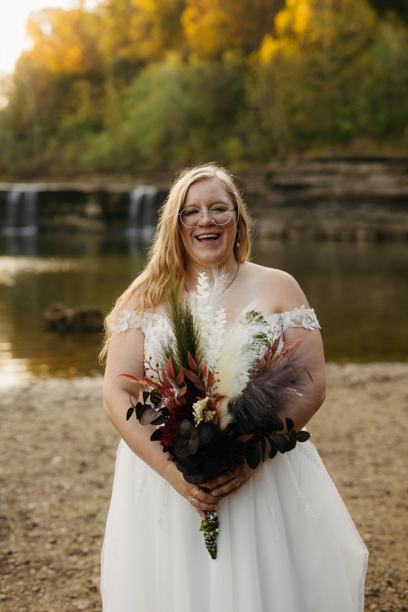 The Prettiest Indiana Cataract Falls Elopement at Sunrise 