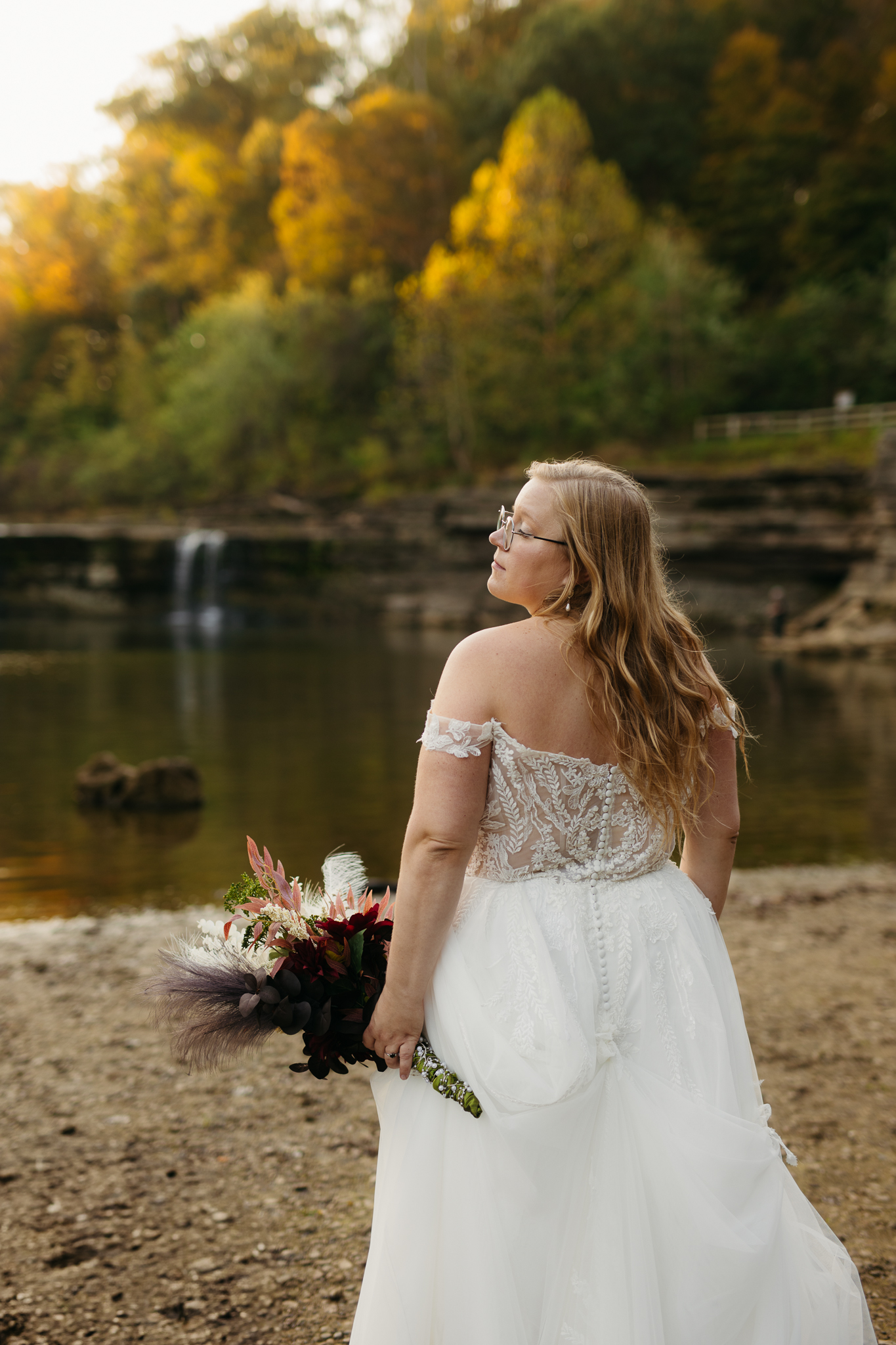 The Prettiest Indiana Cataract Falls Elopement at Sunrise 