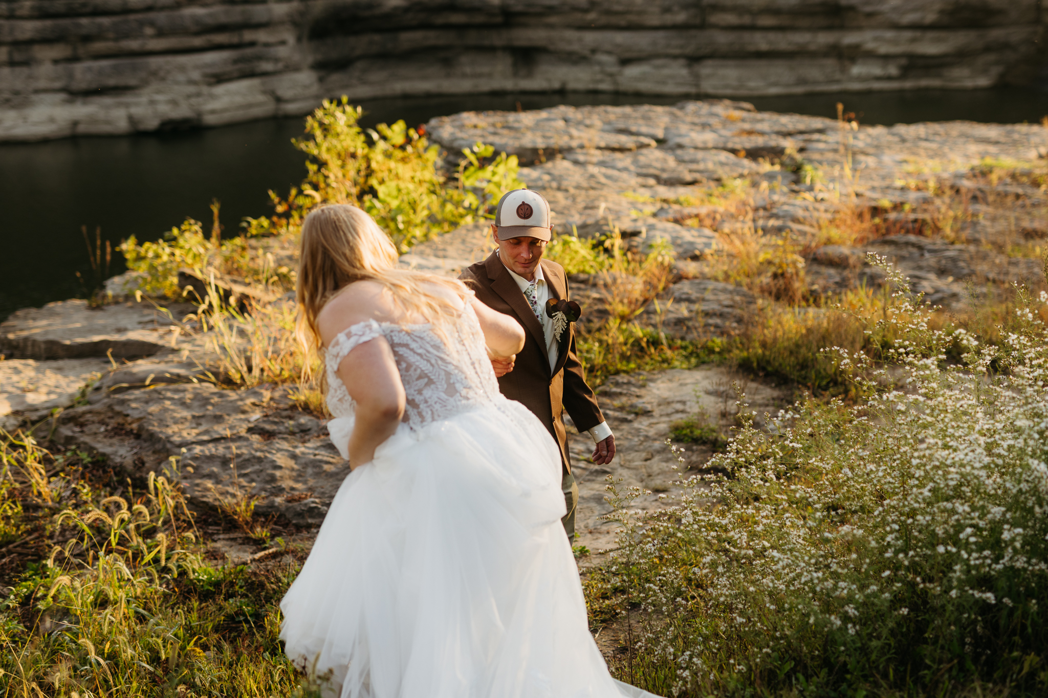 The Prettiest Indiana Cataract Falls Elopement at Sunrise 