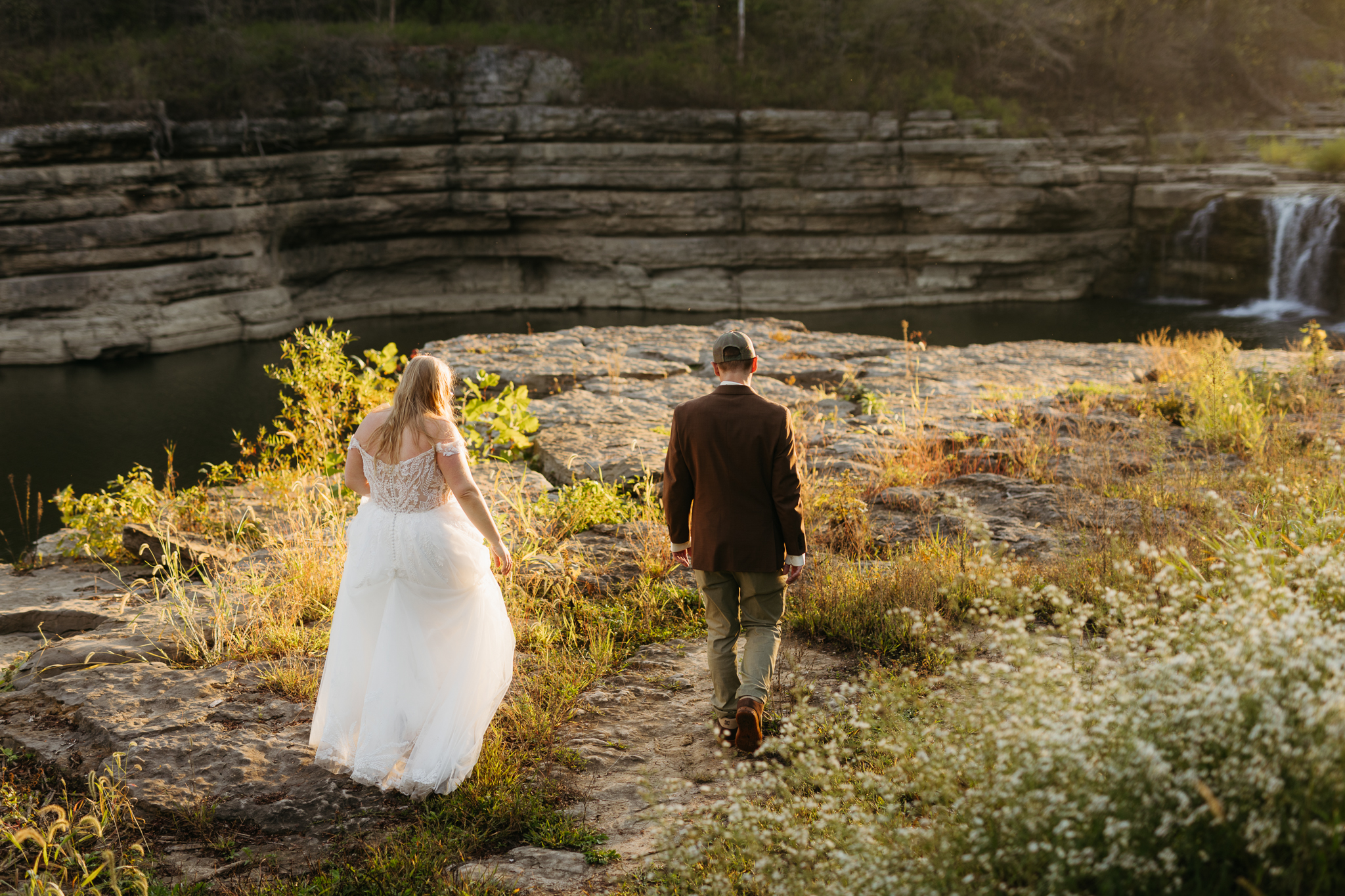 The Prettiest Indiana Cataract Falls Elopement at Sunrise 