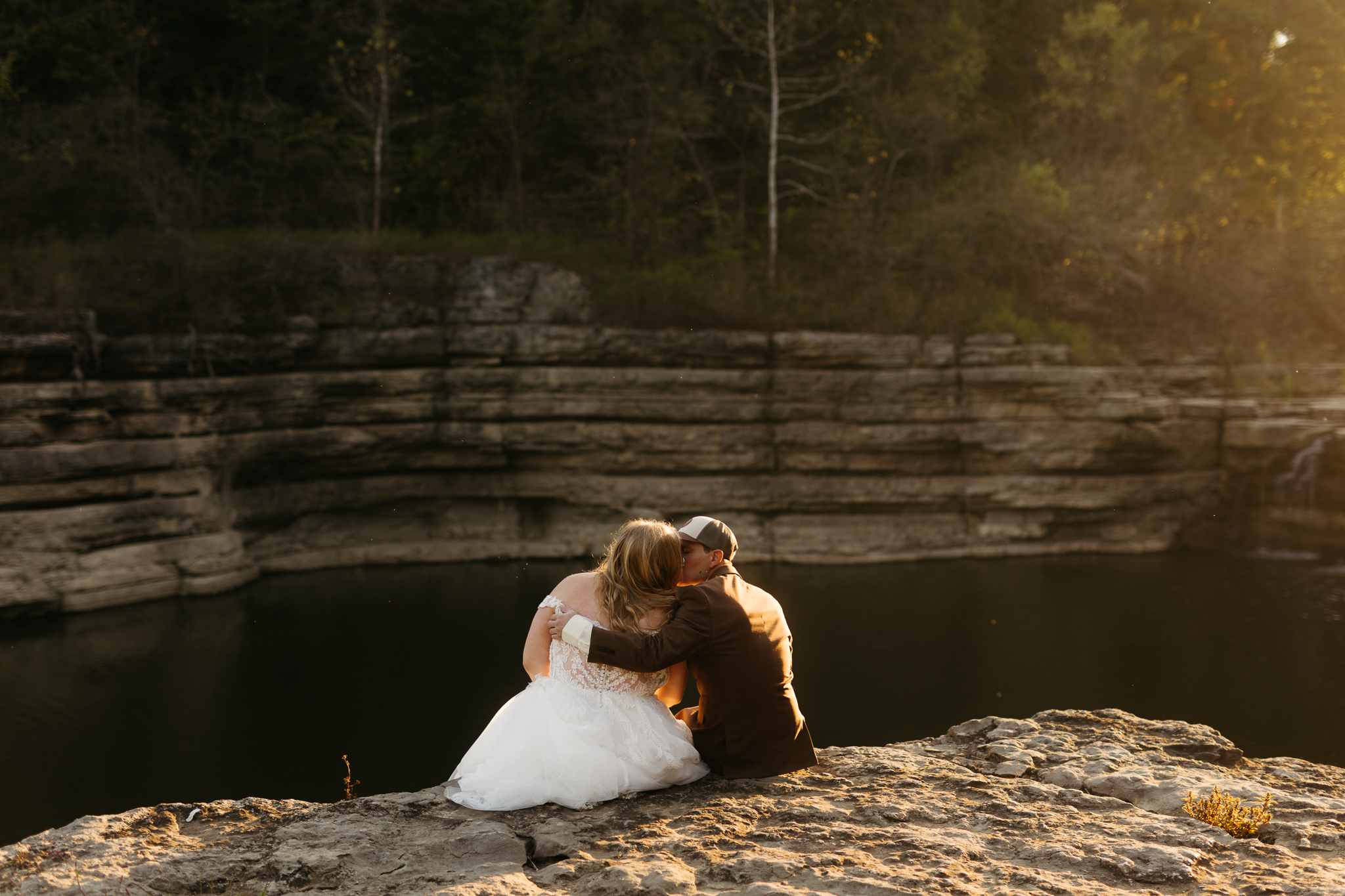 A Breathtaking Sunrise Elopement at Cataract Falls || Indiana Waterfall Elopement