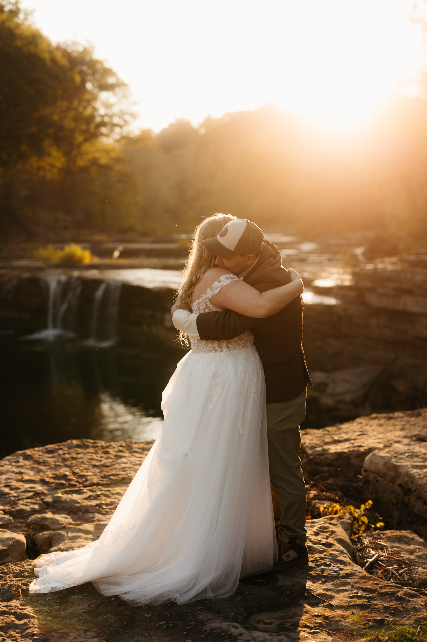 A Breathtaking Sunrise Elopement at Cataract Falls || Indiana Waterfall Elopement