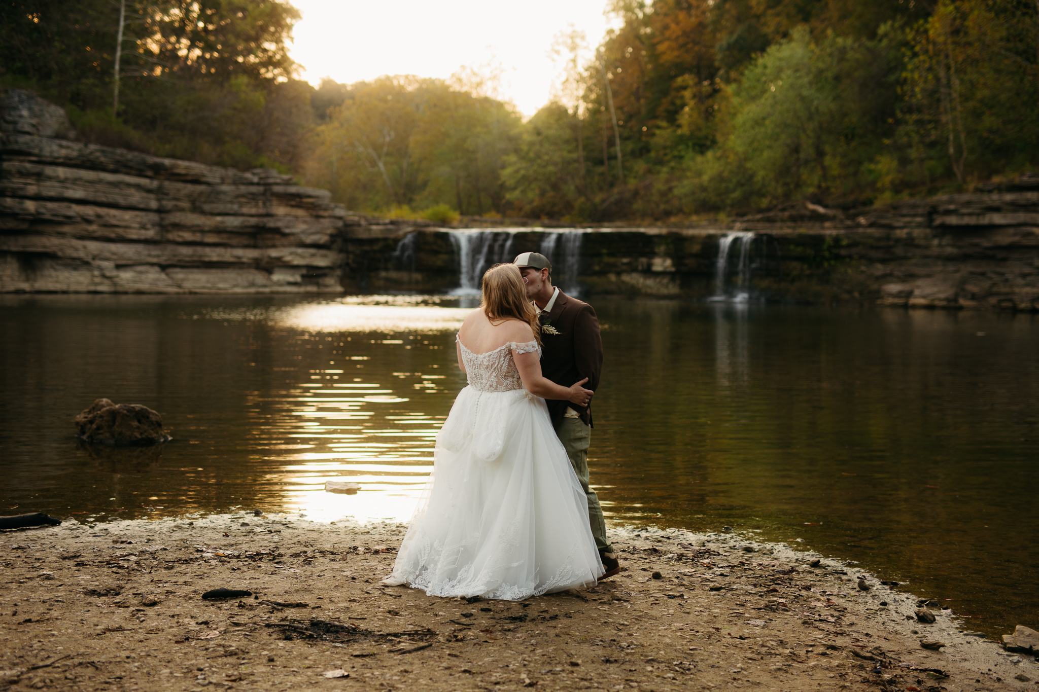 The Prettiest Indiana Cataract Falls Elopement at Sunrise 