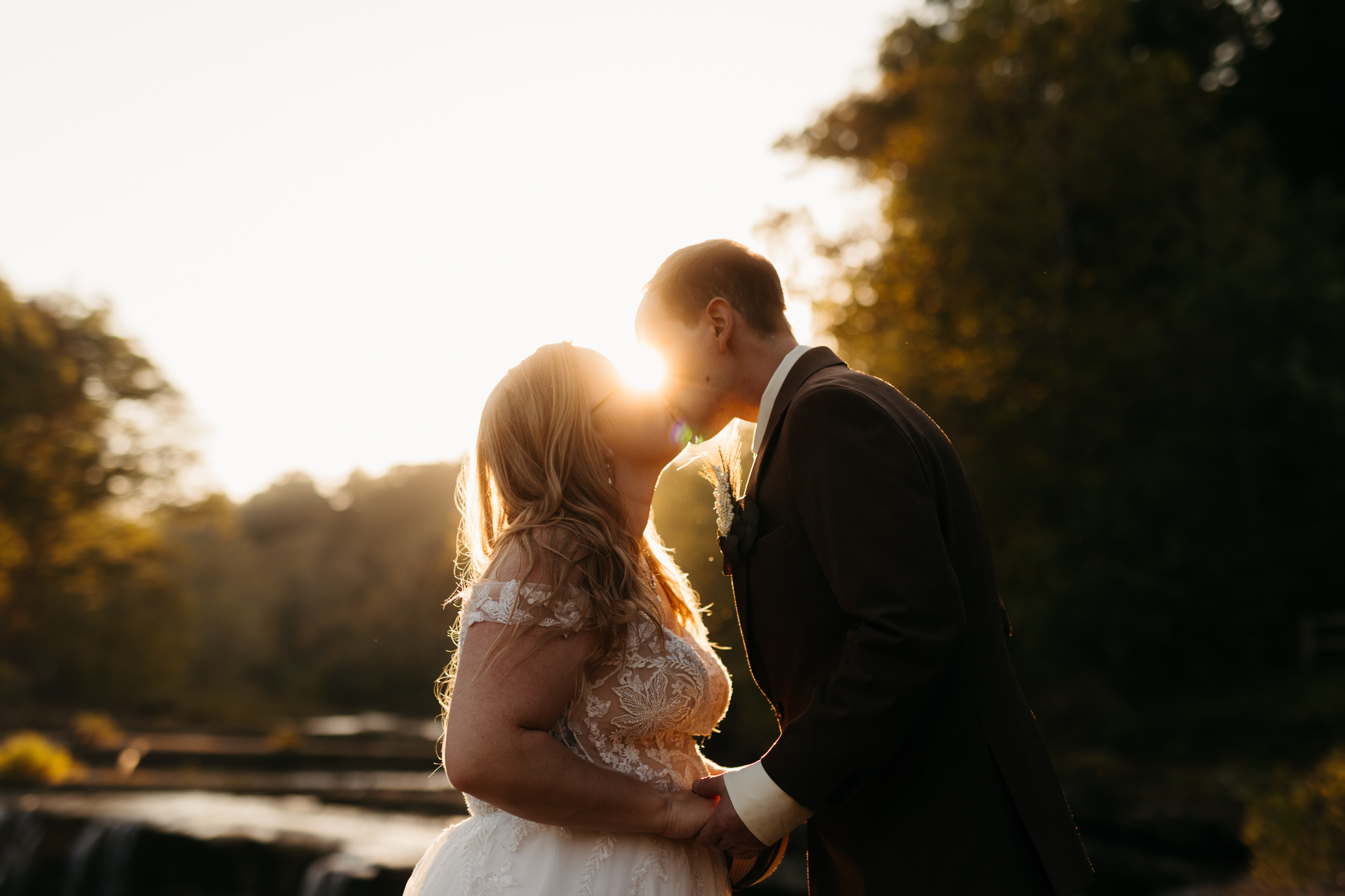 A Breathtaking Sunrise Elopement at Cataract Falls || Indiana Waterfall Elopement