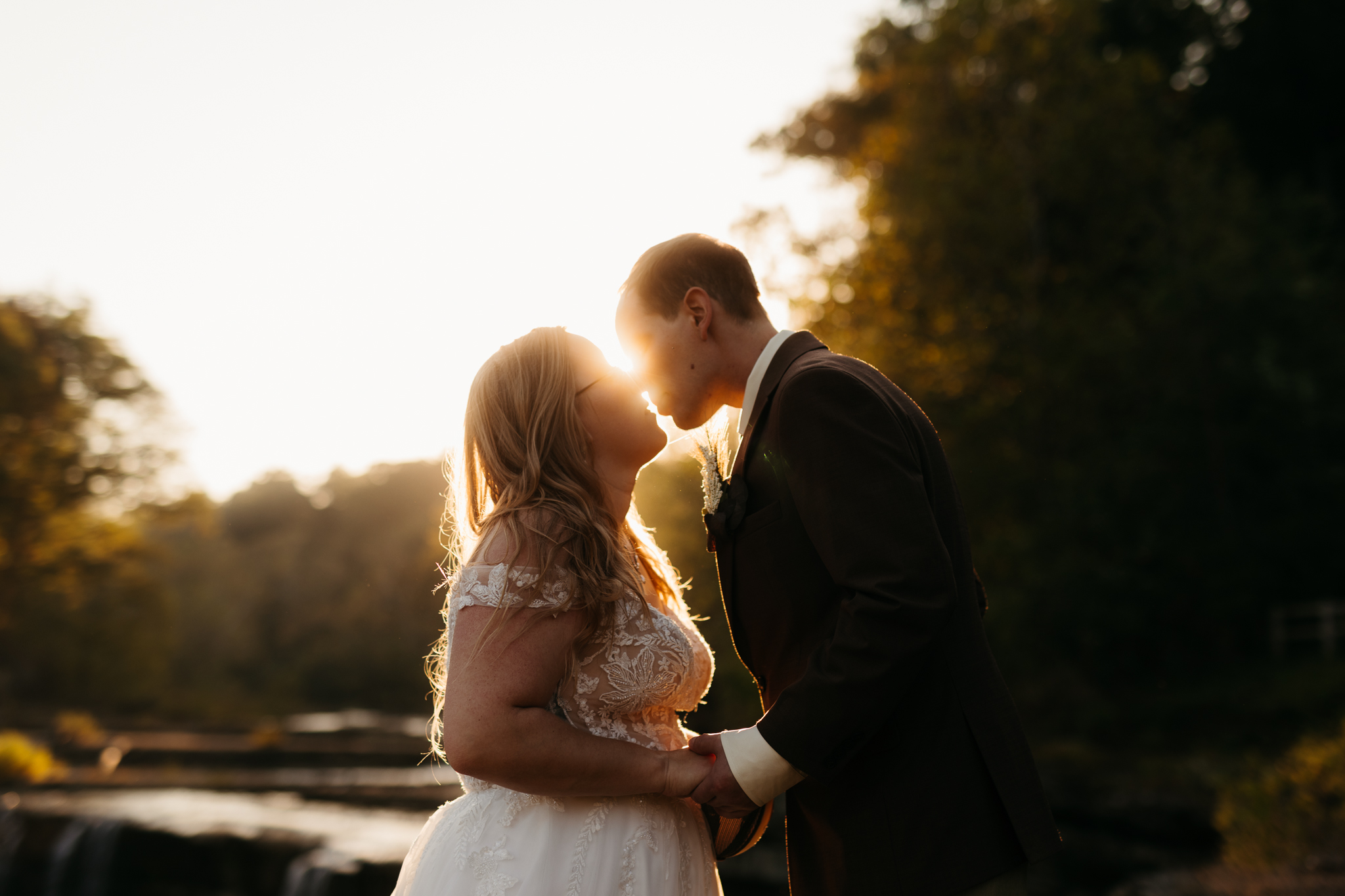 A Breathtaking Sunrise Elopement at Cataract Falls || Indiana Waterfall Elopement