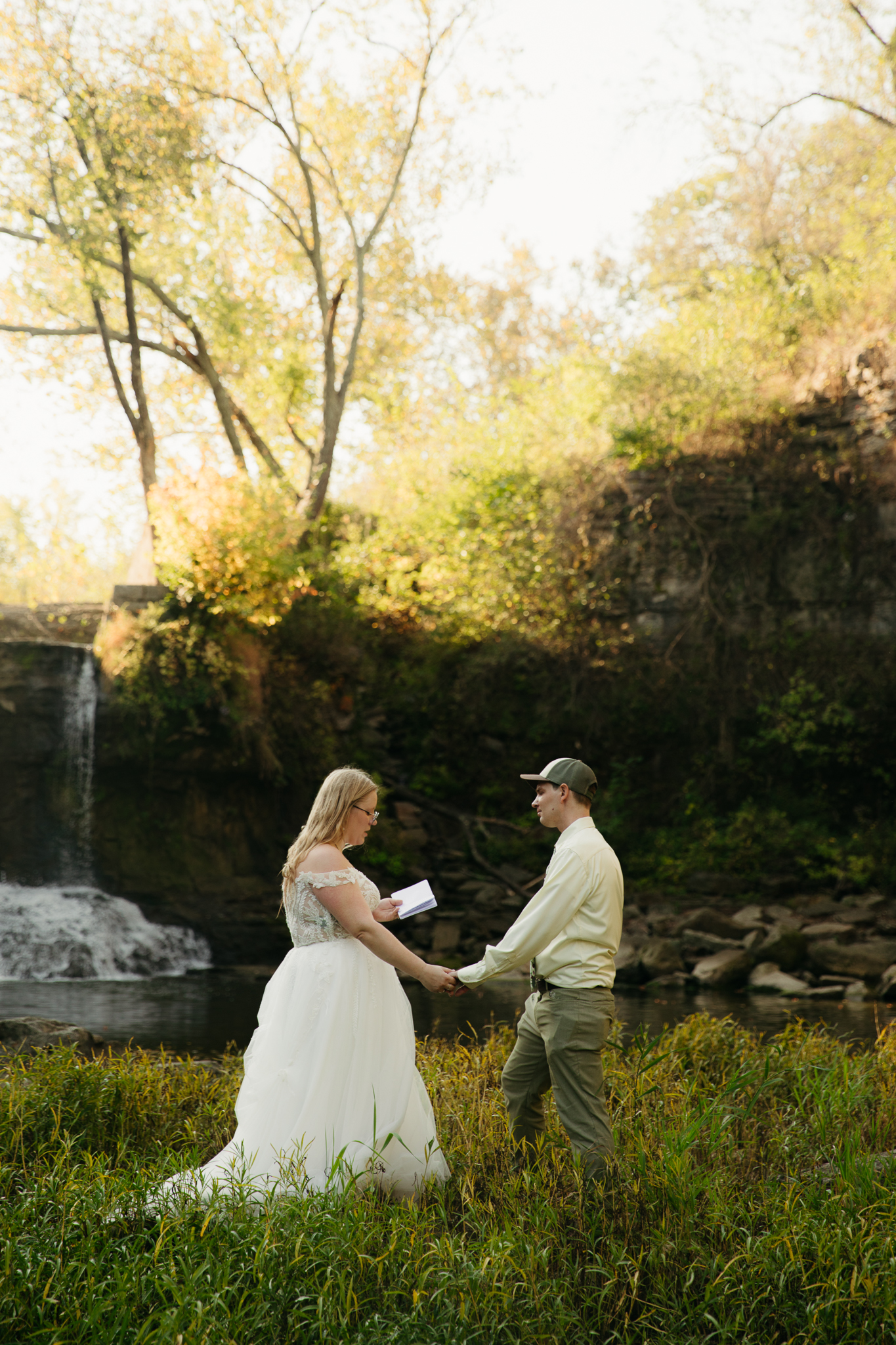 A Stunning Sunrise Waterfall Elopement at Cataract Falls, Indiana