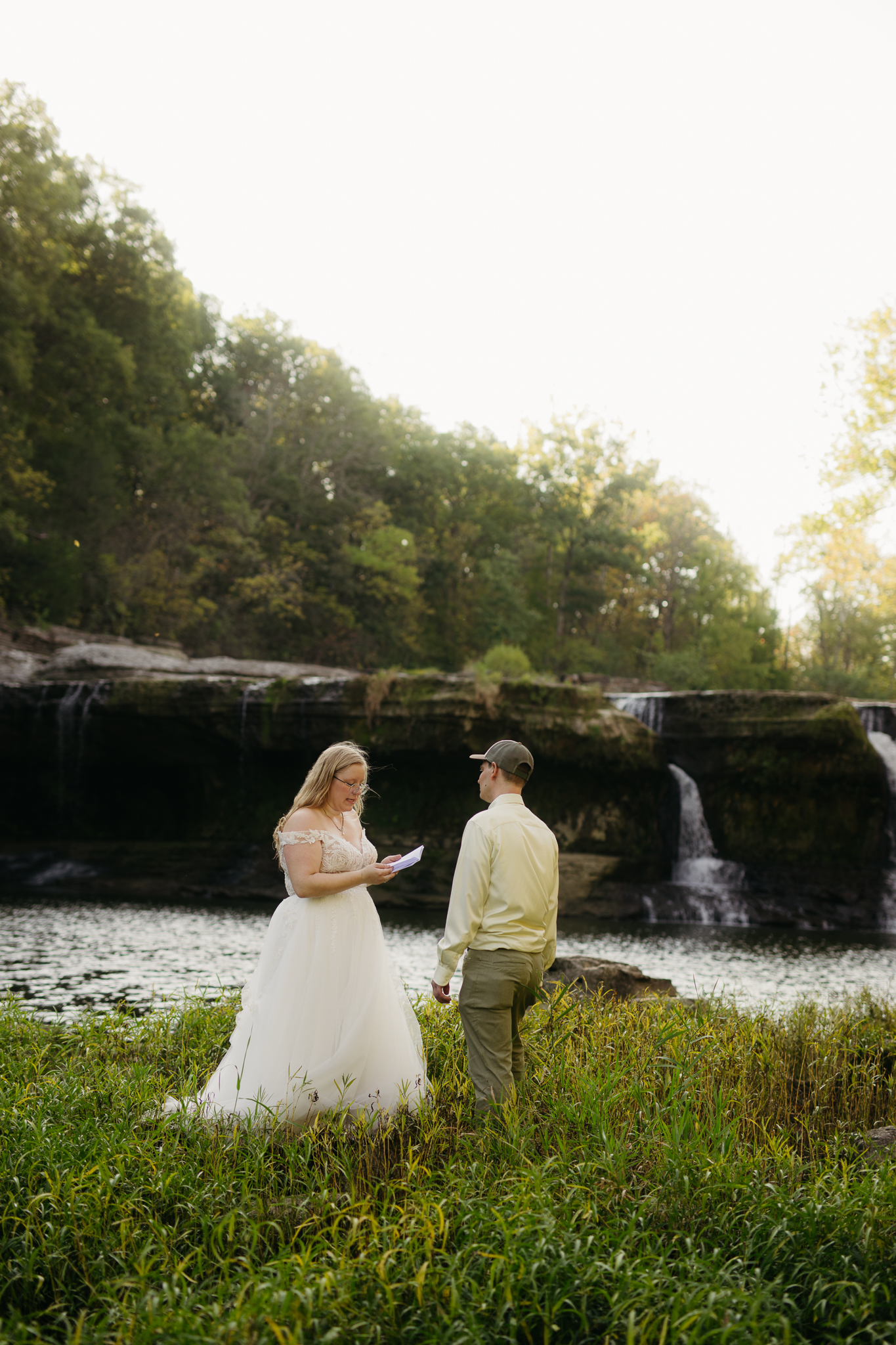 A Stunning Sunrise Waterfall Elopement at Cataract Falls, Indiana