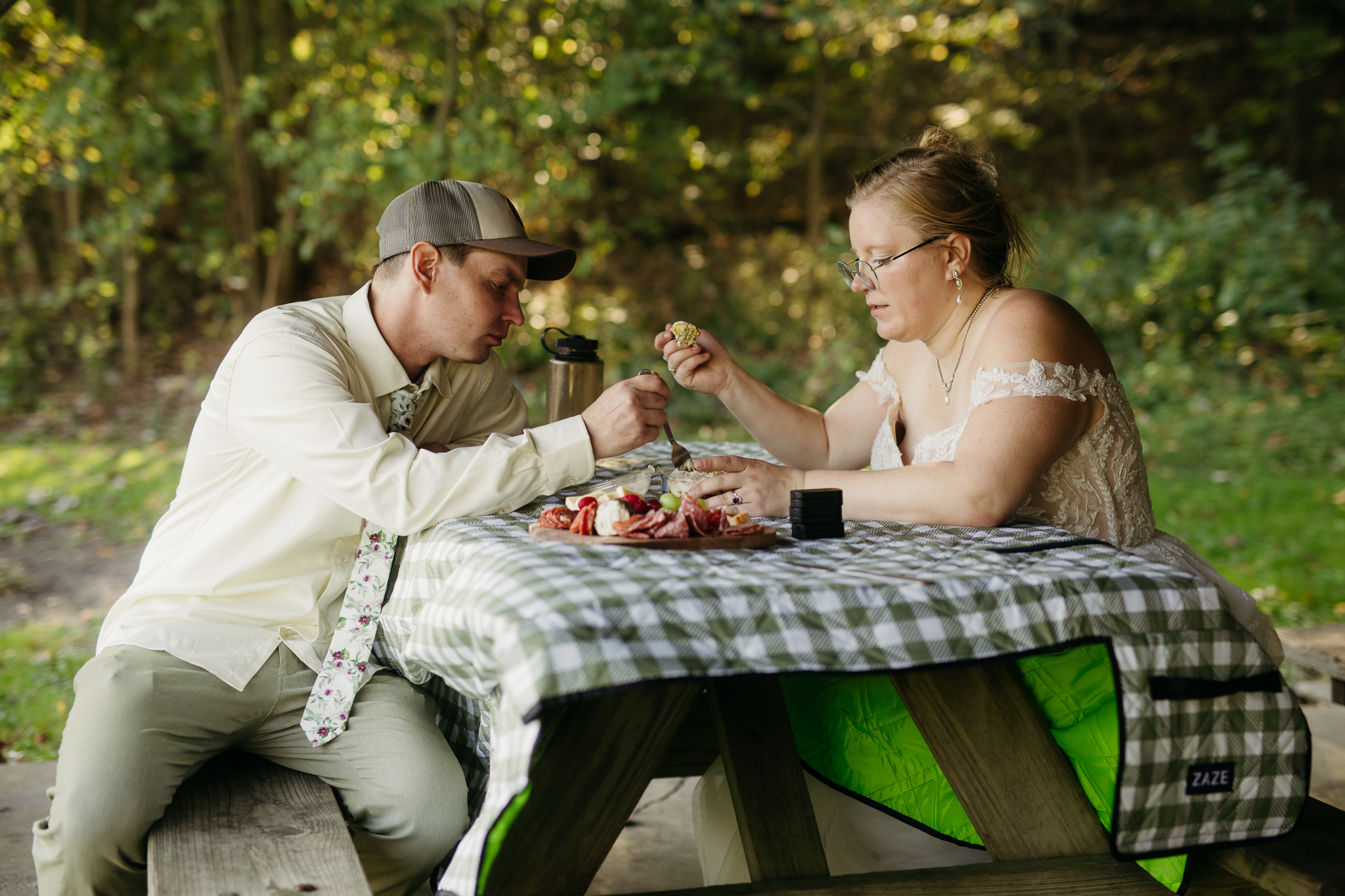 A Stunning Sunrise Waterfall Elopement at Cataract Falls, Indiana