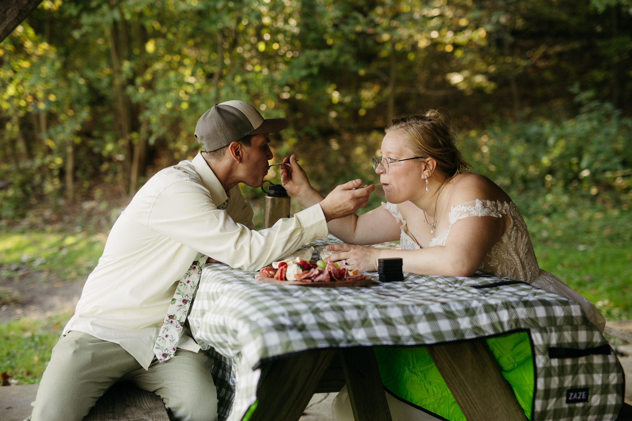 A Stunning Sunrise Waterfall Elopement at Cataract Falls, Indiana