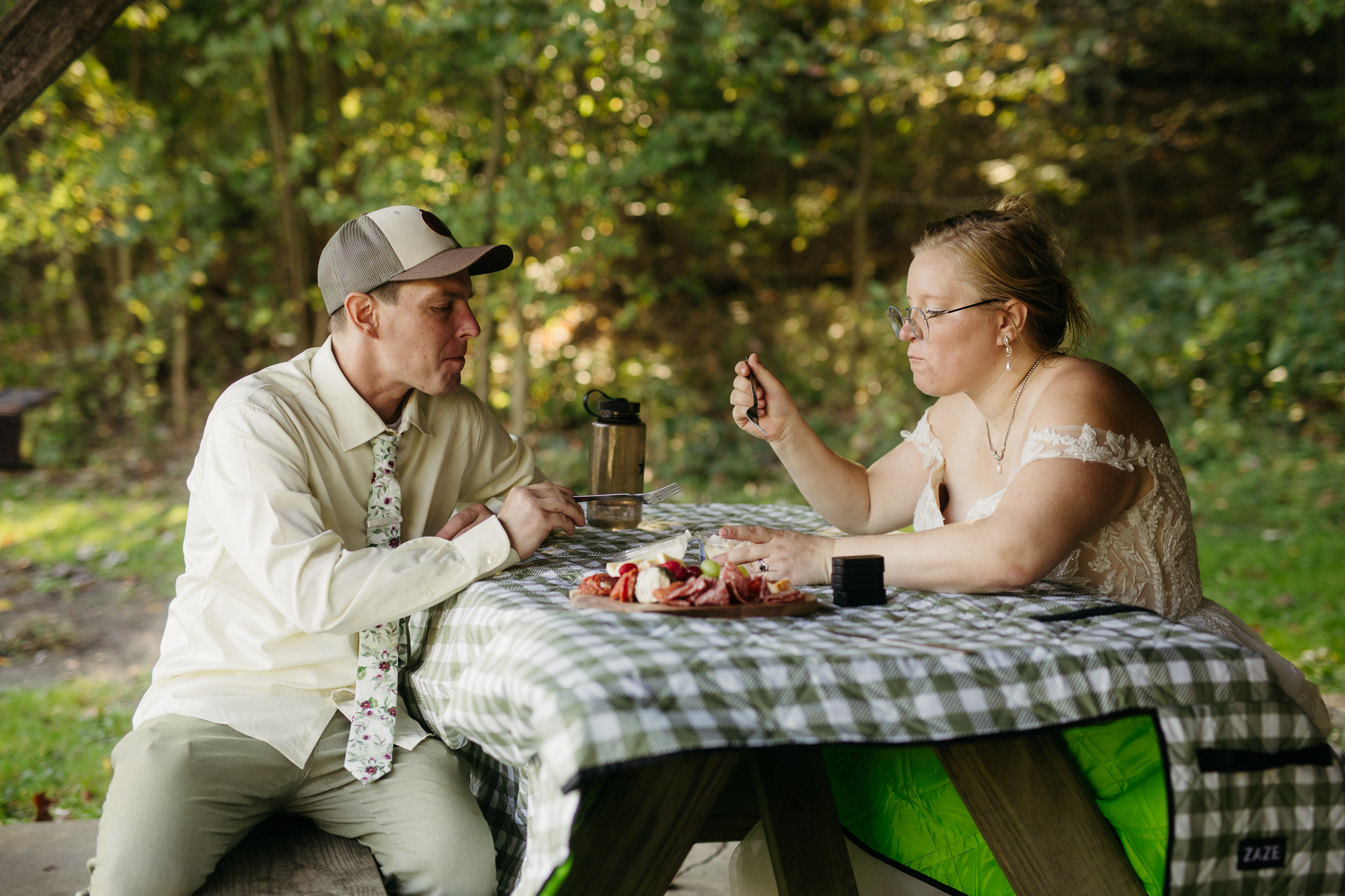 A Stunning Sunrise Waterfall Elopement at Cataract Falls, Indiana