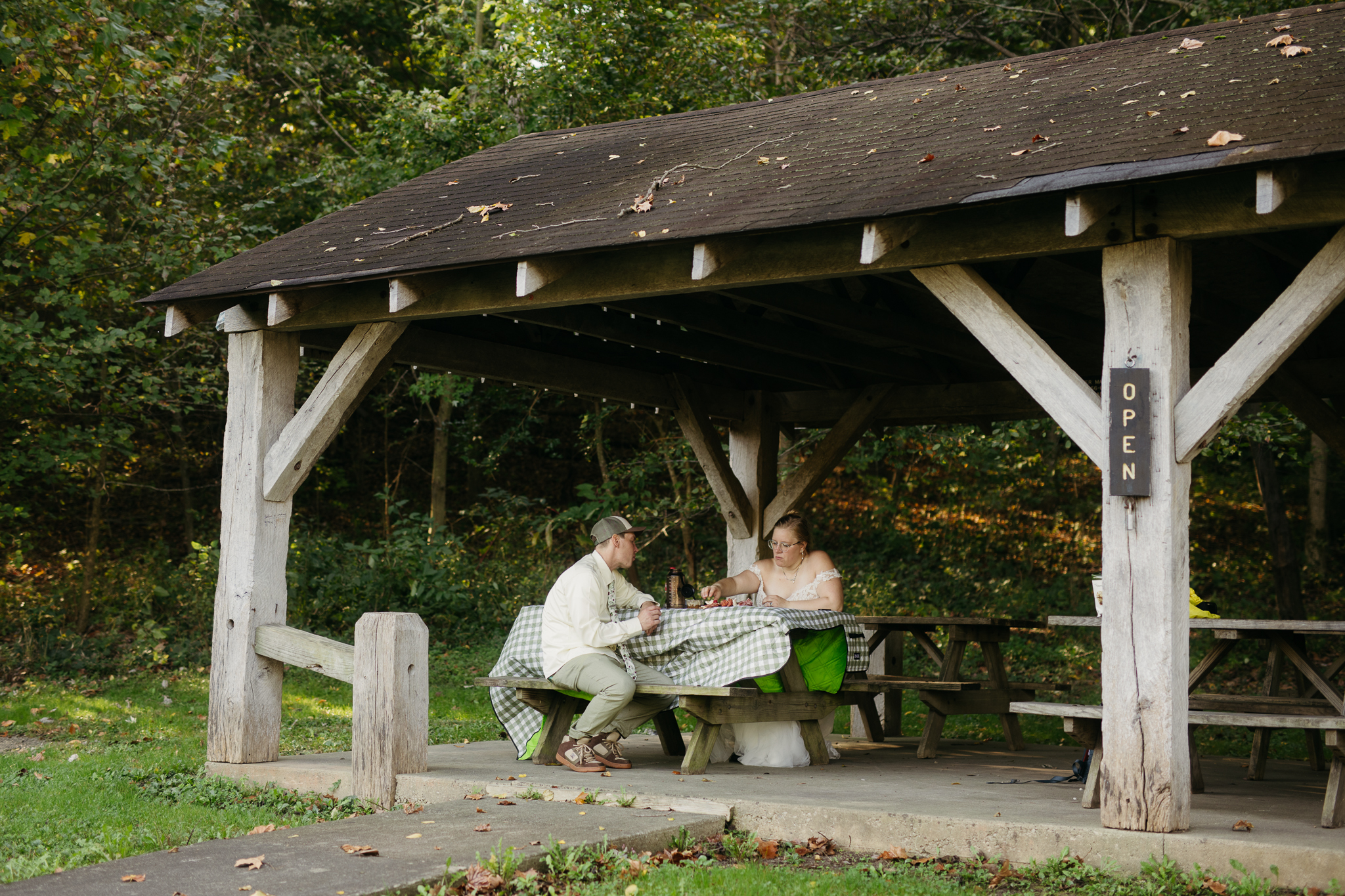 A Stunning Sunrise Waterfall Elopement at Cataract Falls, Indiana