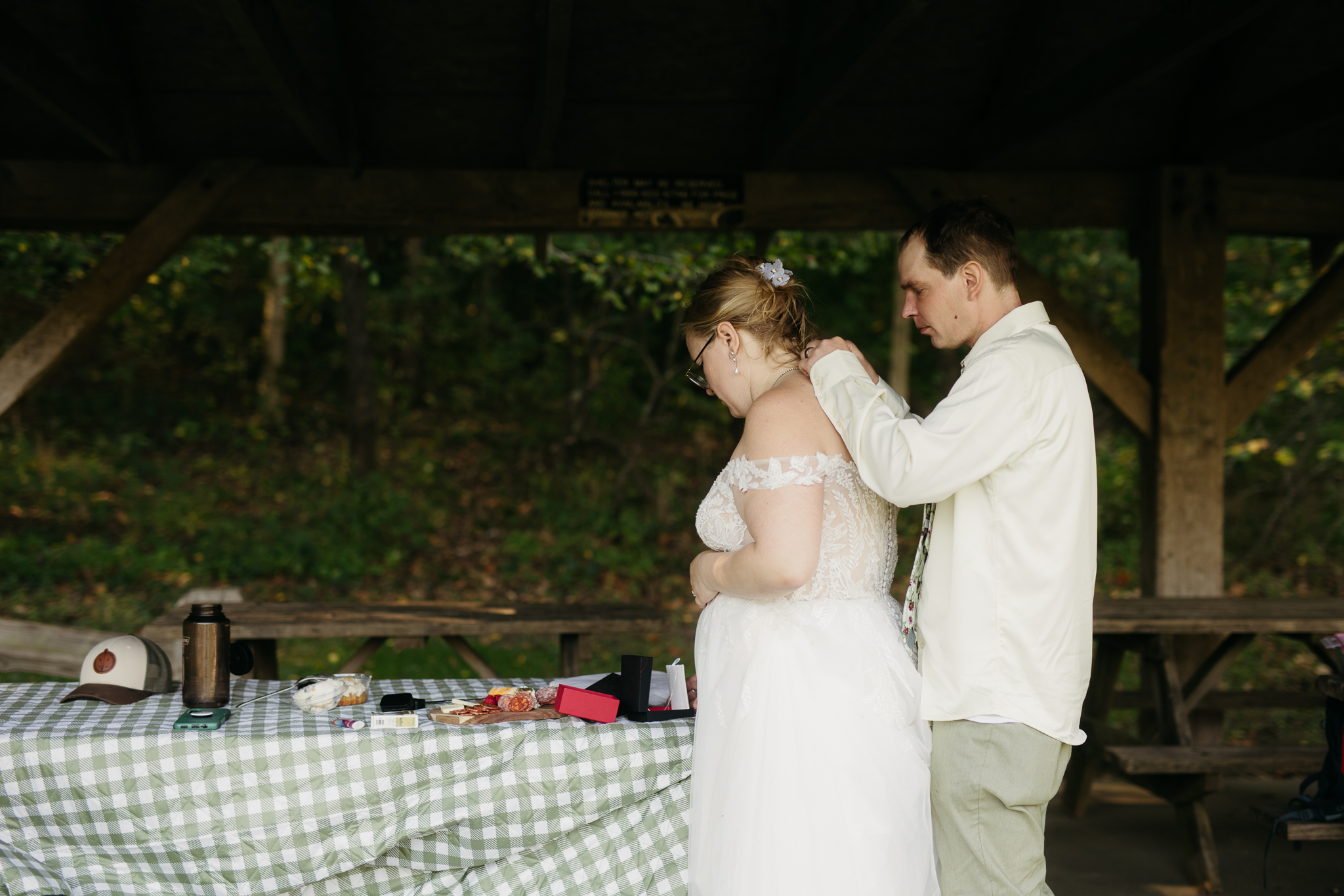 A Stunning Sunrise Waterfall Elopement at Cataract Falls, Indiana