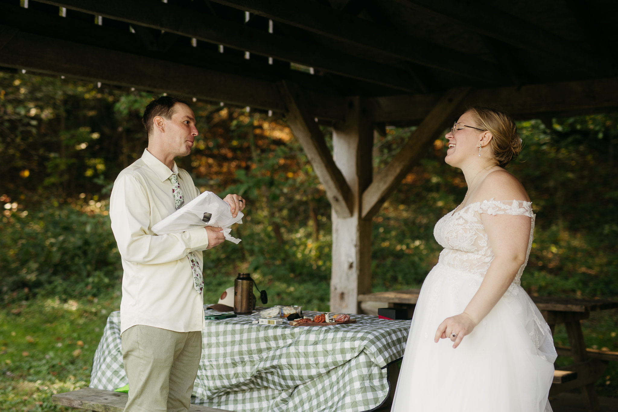 A Stunning Sunrise Waterfall Elopement at Cataract Falls, Indiana