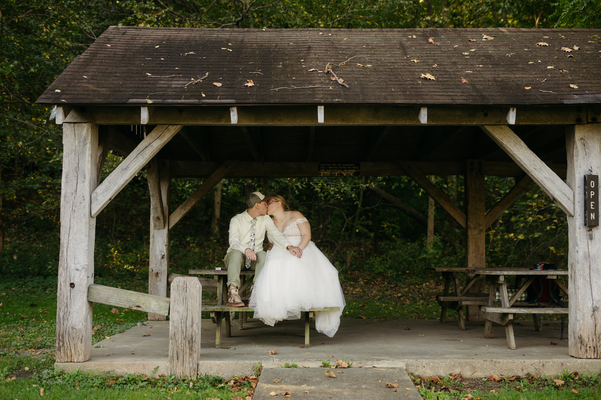 A Stunning Sunrise Waterfall Elopement at Cataract Falls, Indiana