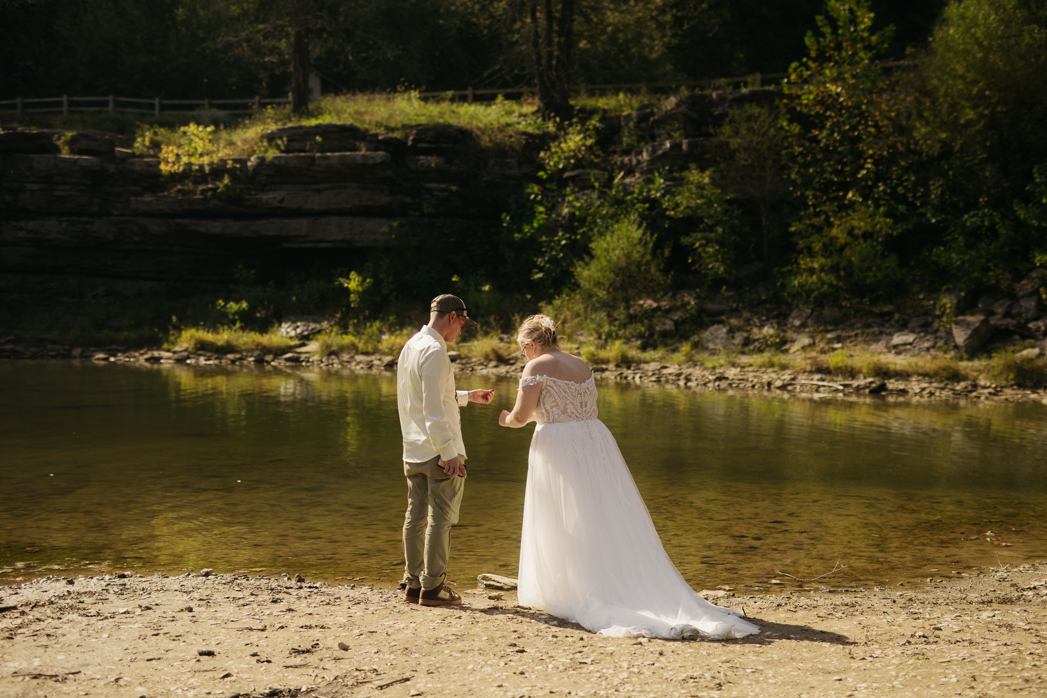 A Stunning Sunrise Waterfall Elopement at Cataract Falls, Indiana