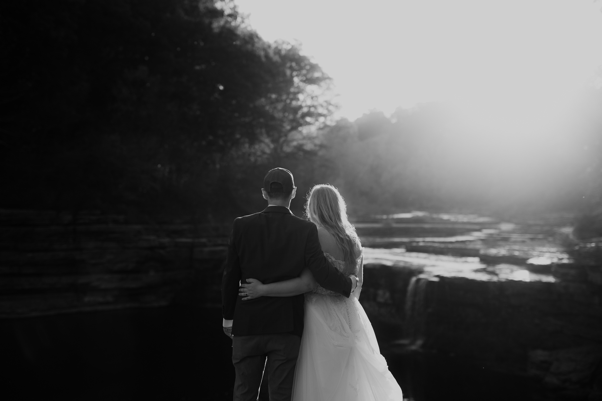 A Breathtaking Sunrise Elopement at Cataract Falls || Indiana Waterfall Elopement